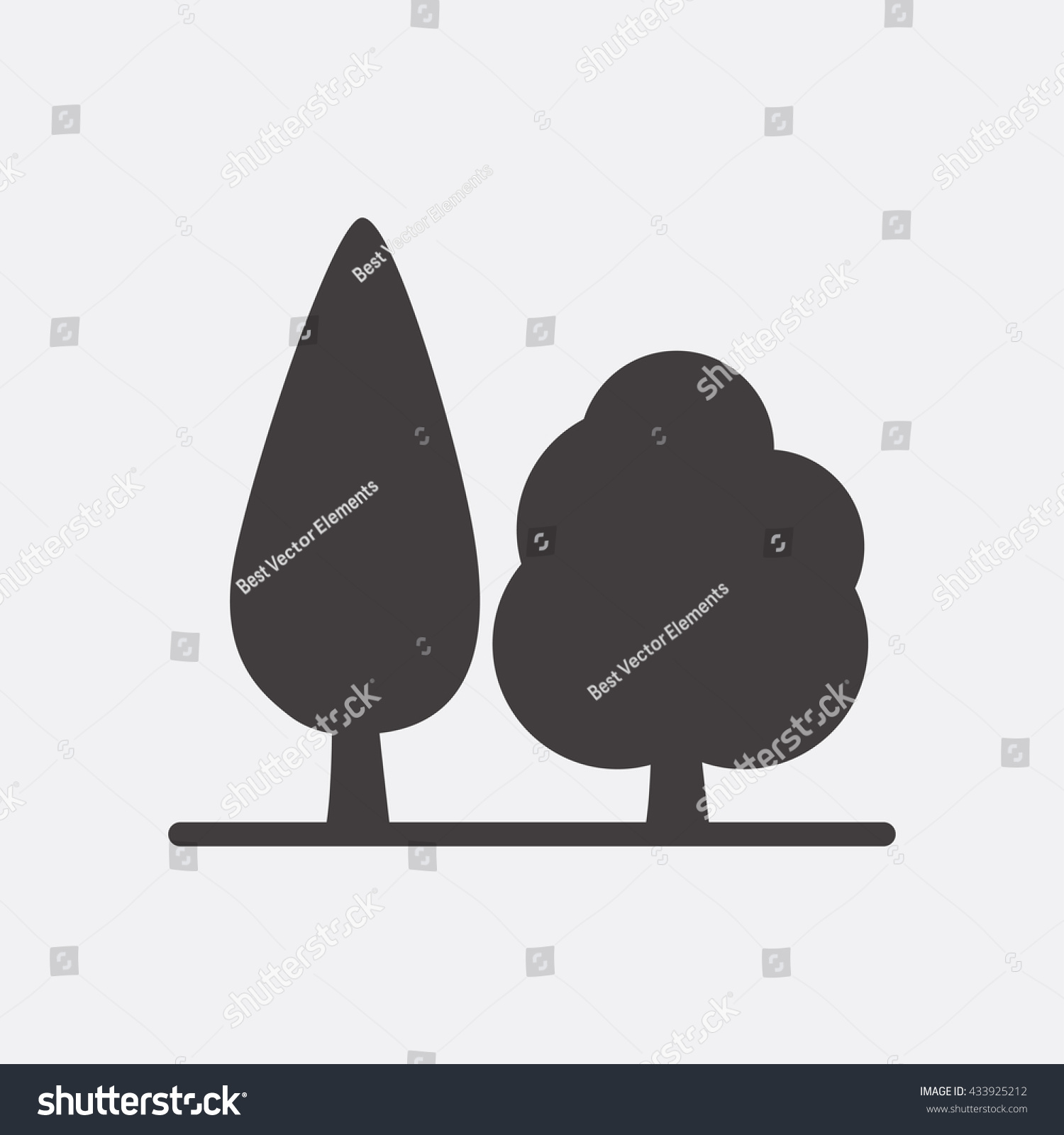 Tree Icon Stock Vector (Royalty Free) 433925212 | Shutterstock