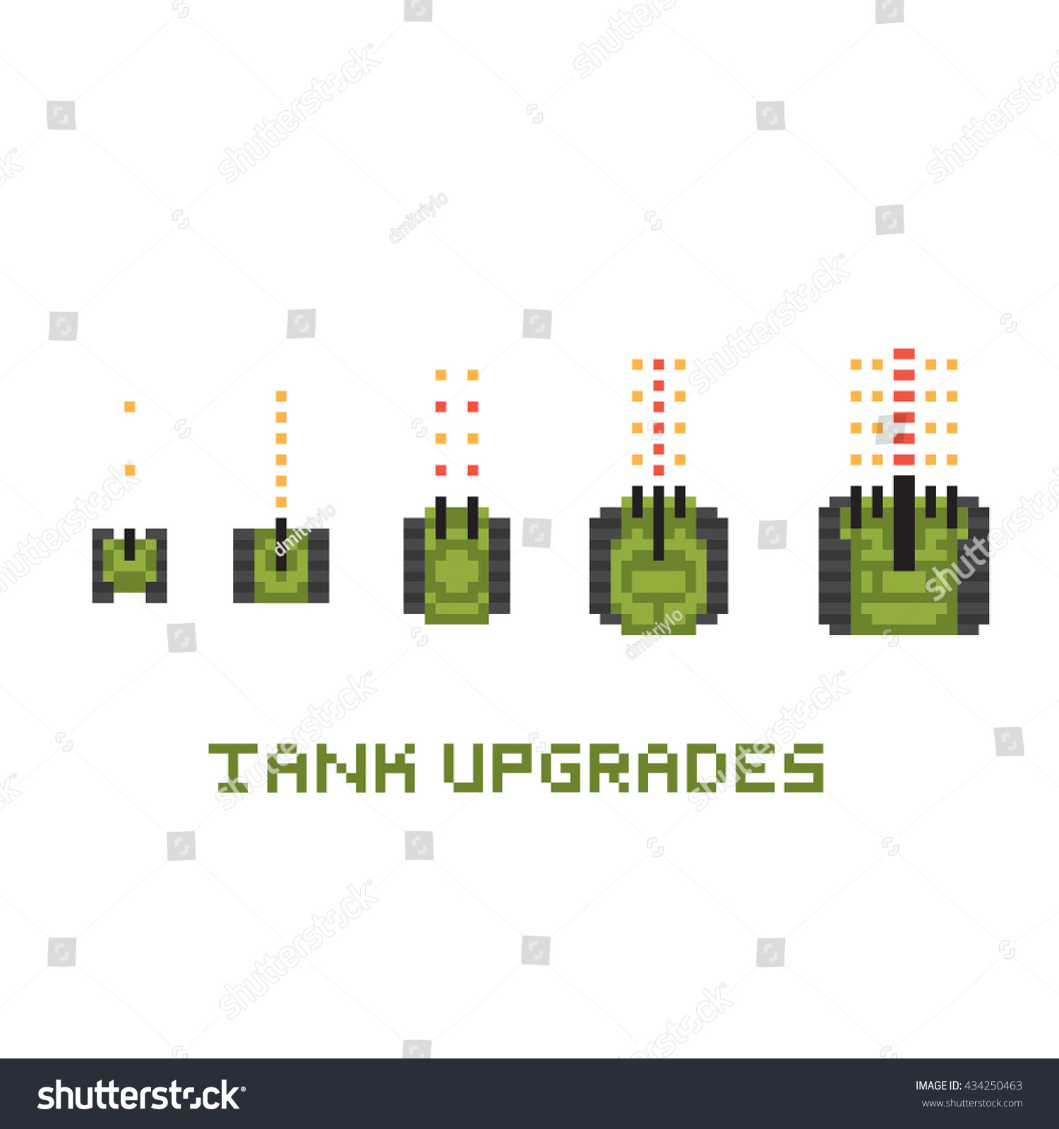 Пиксельный танк вид сверху