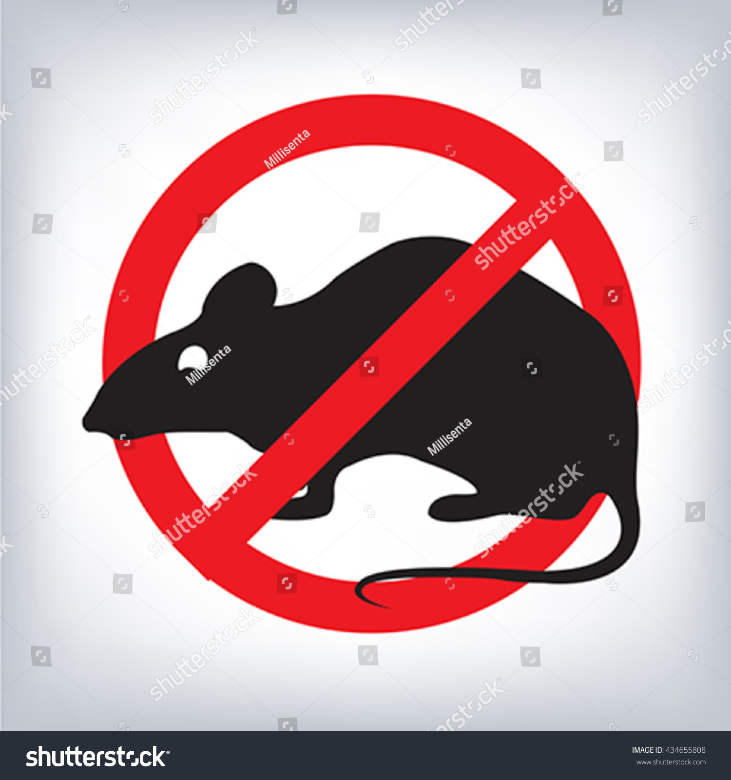 Rat Warning Sign Vector Illustration Stock Vector (Royalty Free ...