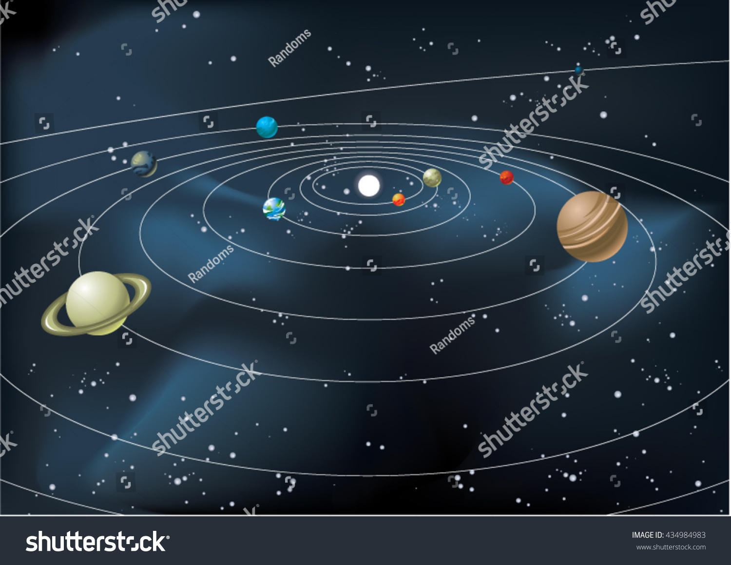 Solar System Stock Vector (Royalty Free) 434984983 | Shutterstock