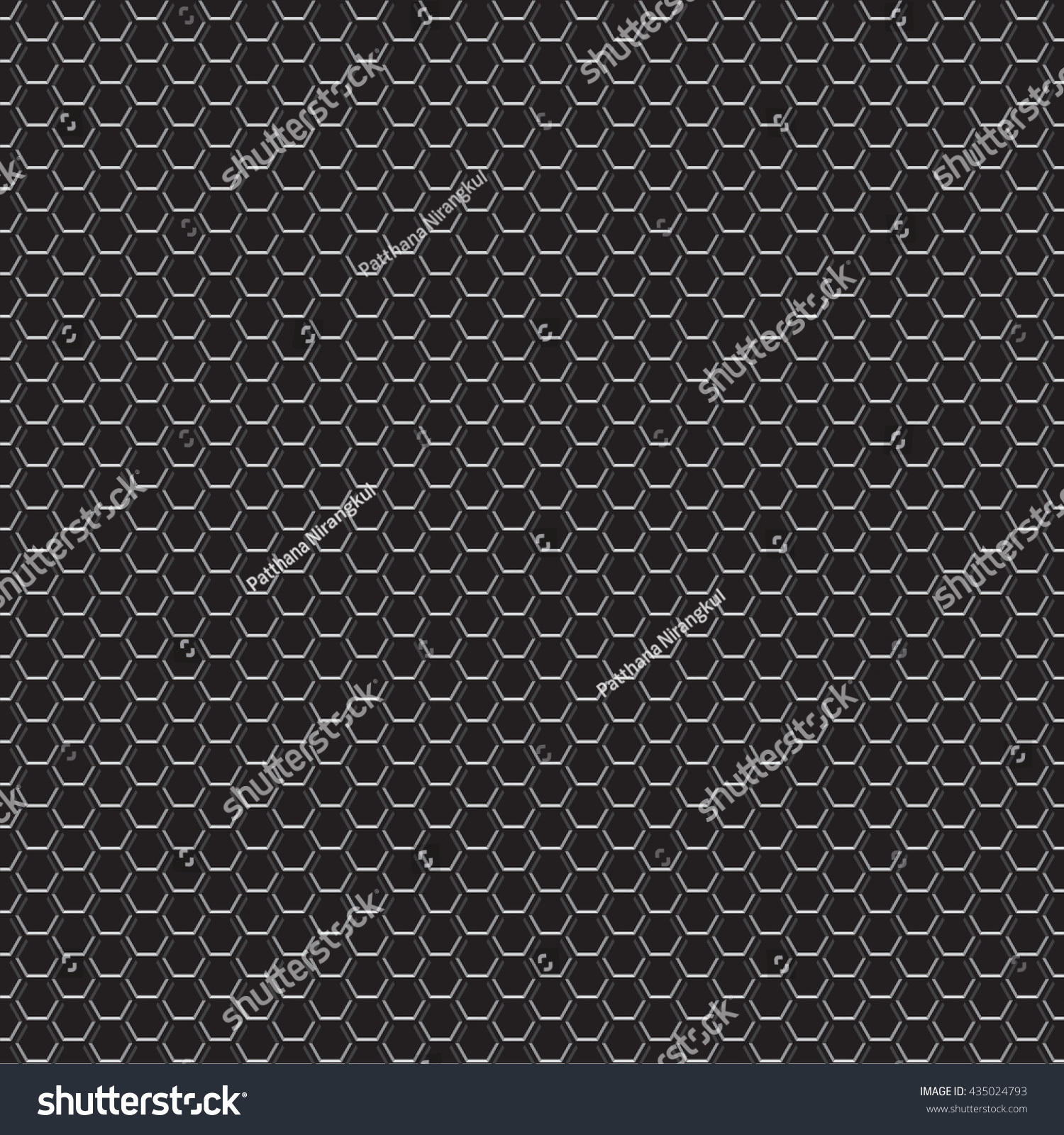 Black Metal Honeycomb Mesh Pattern Seamless Stock Vector (Royalty Free ...