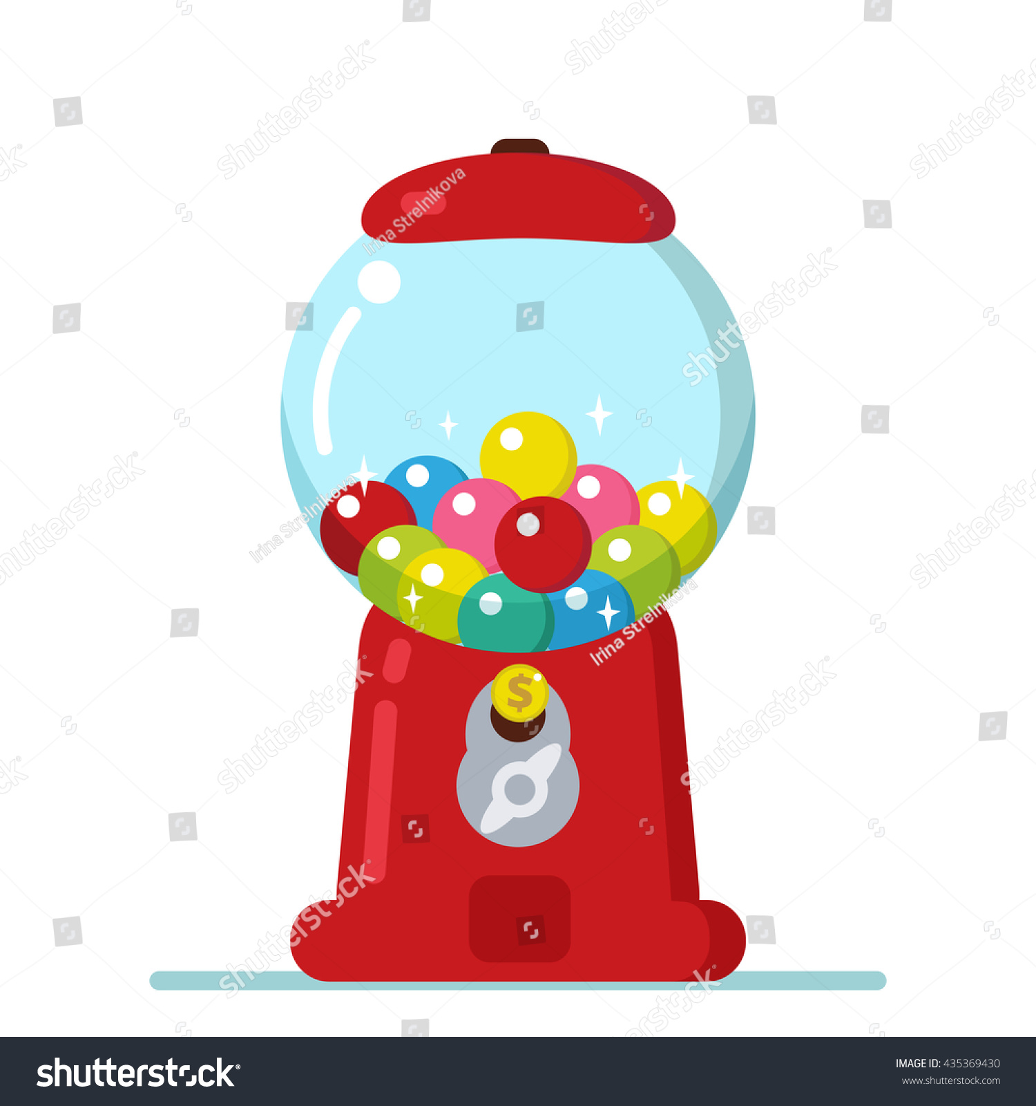 Gumball Machine Illustration Cartoon Style Stock Illustration 435369430 ...