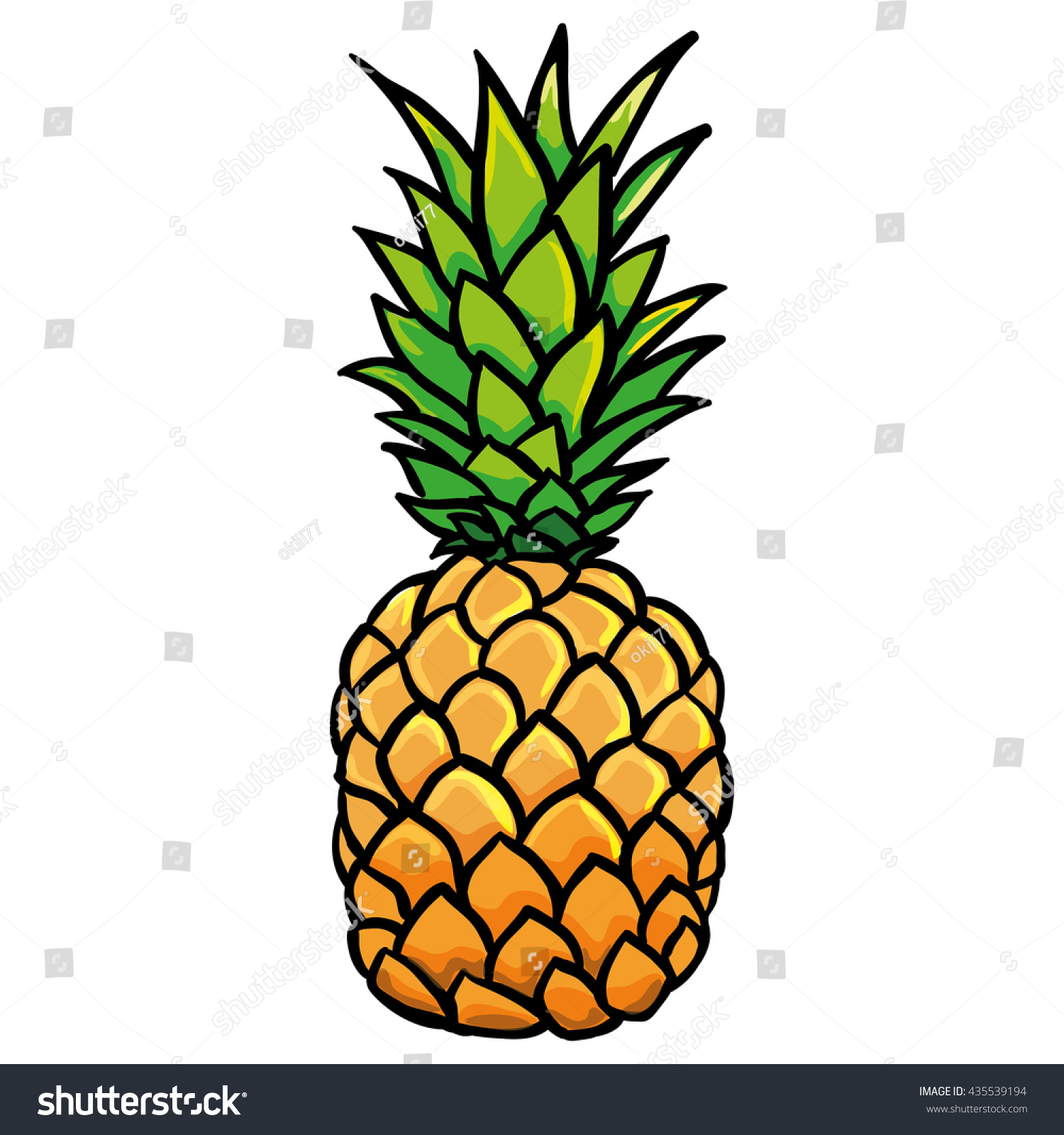 Pineapple illustration Shutterstock