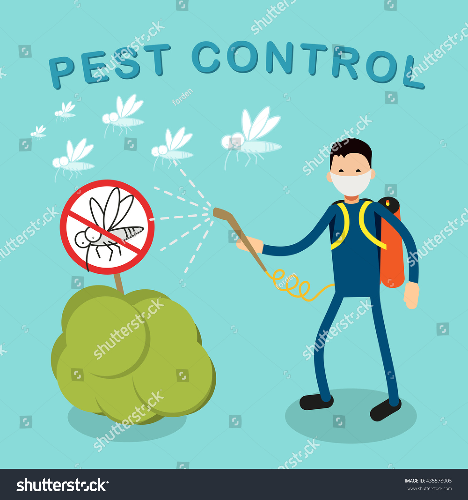 Pest Control Banner Design Service Employee Stock Vector (Royalty Free ...