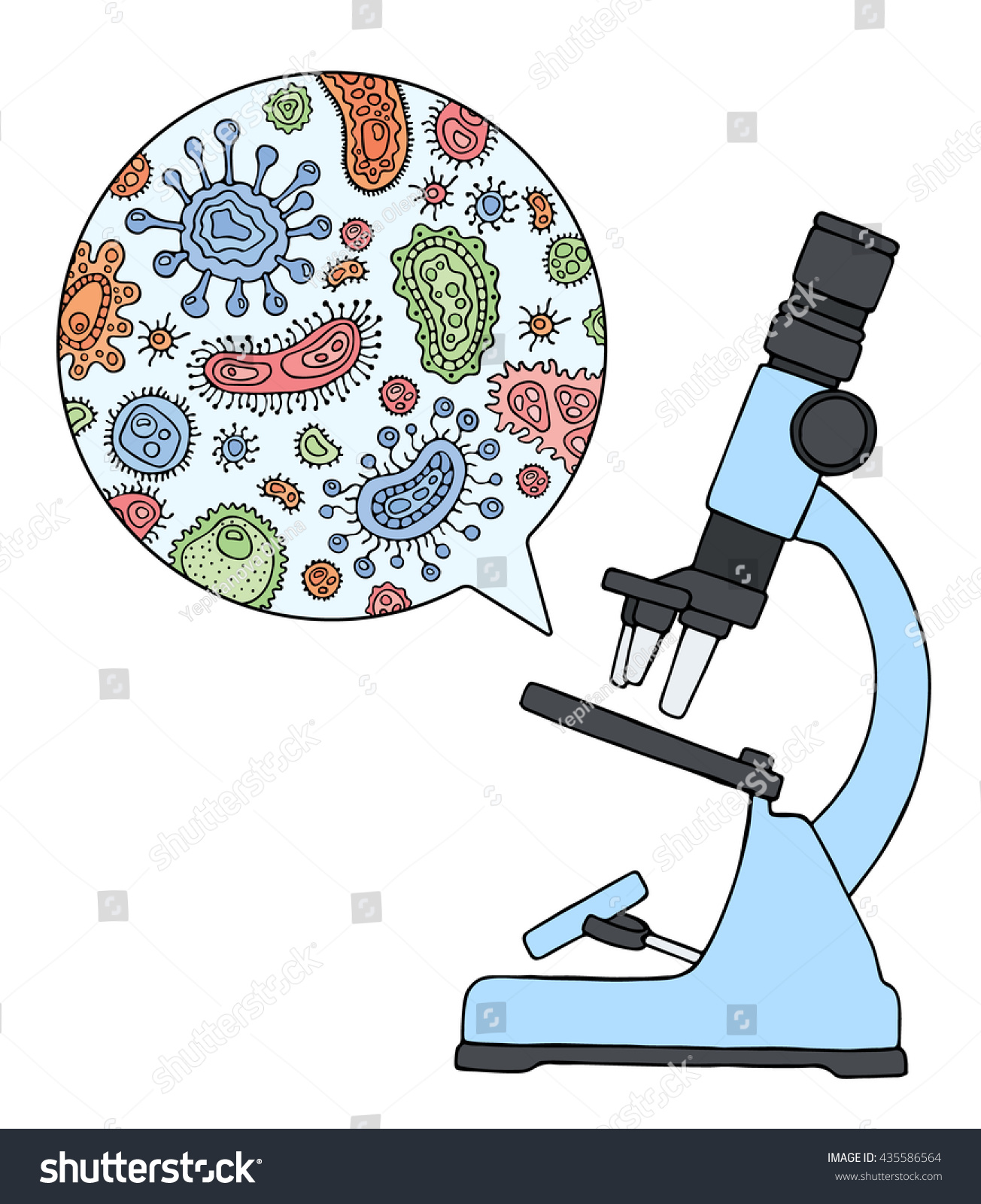Рисунок лупы и микроскопа и микробов