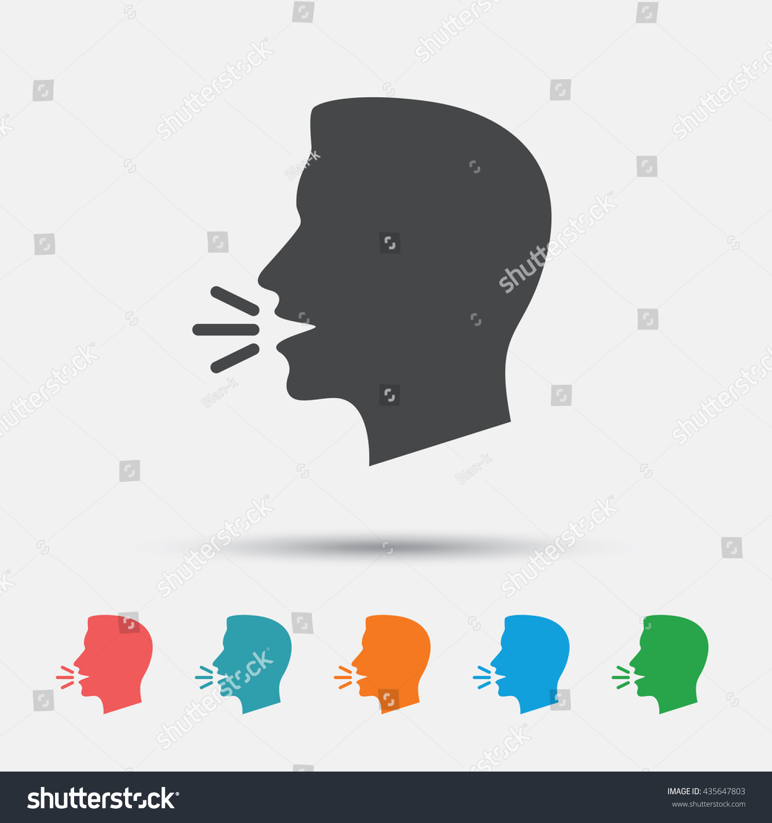 Talk Speak Icon Loud Noise Symbol Stock Vector (Royalty Free) 435647803 ...