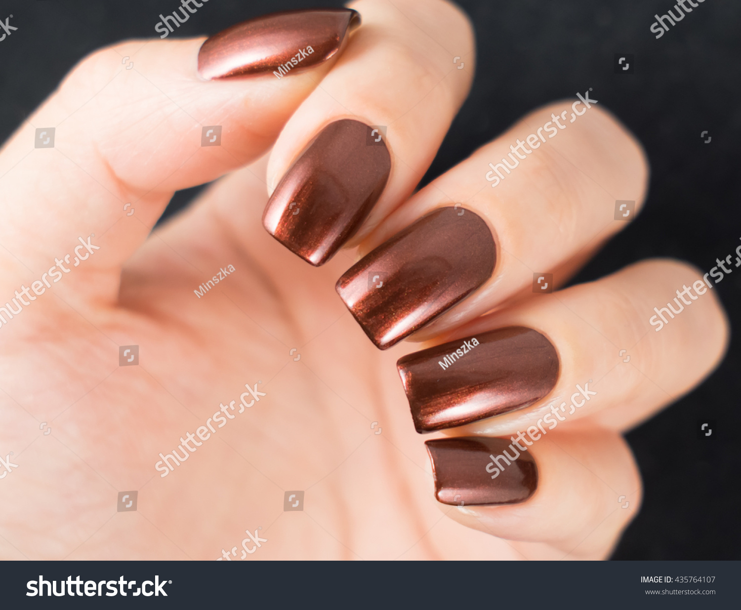 ногти шоколадного цвета фото
