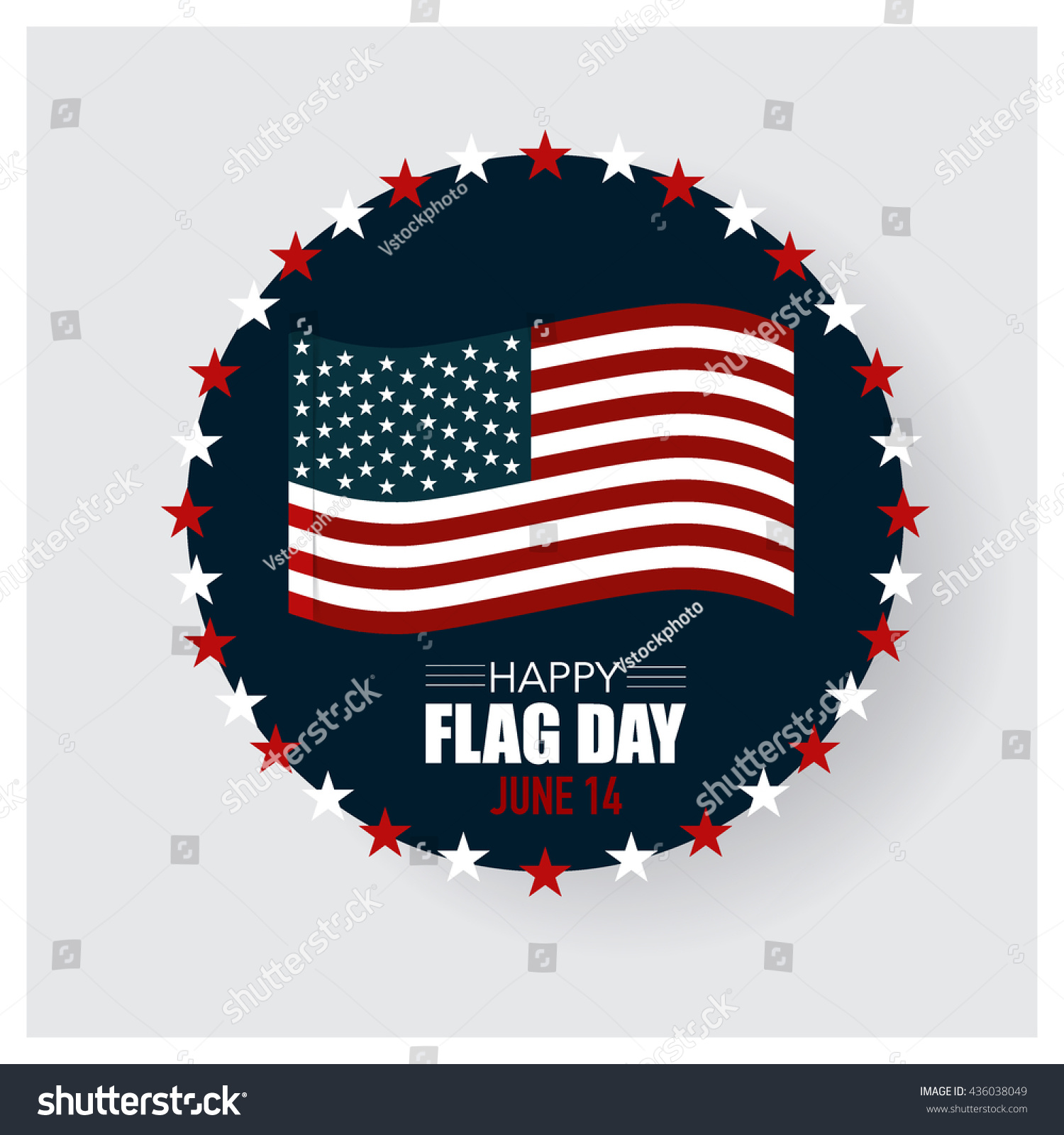 Happy Flag Day Background Template Stock Vector (Royalty Free ...