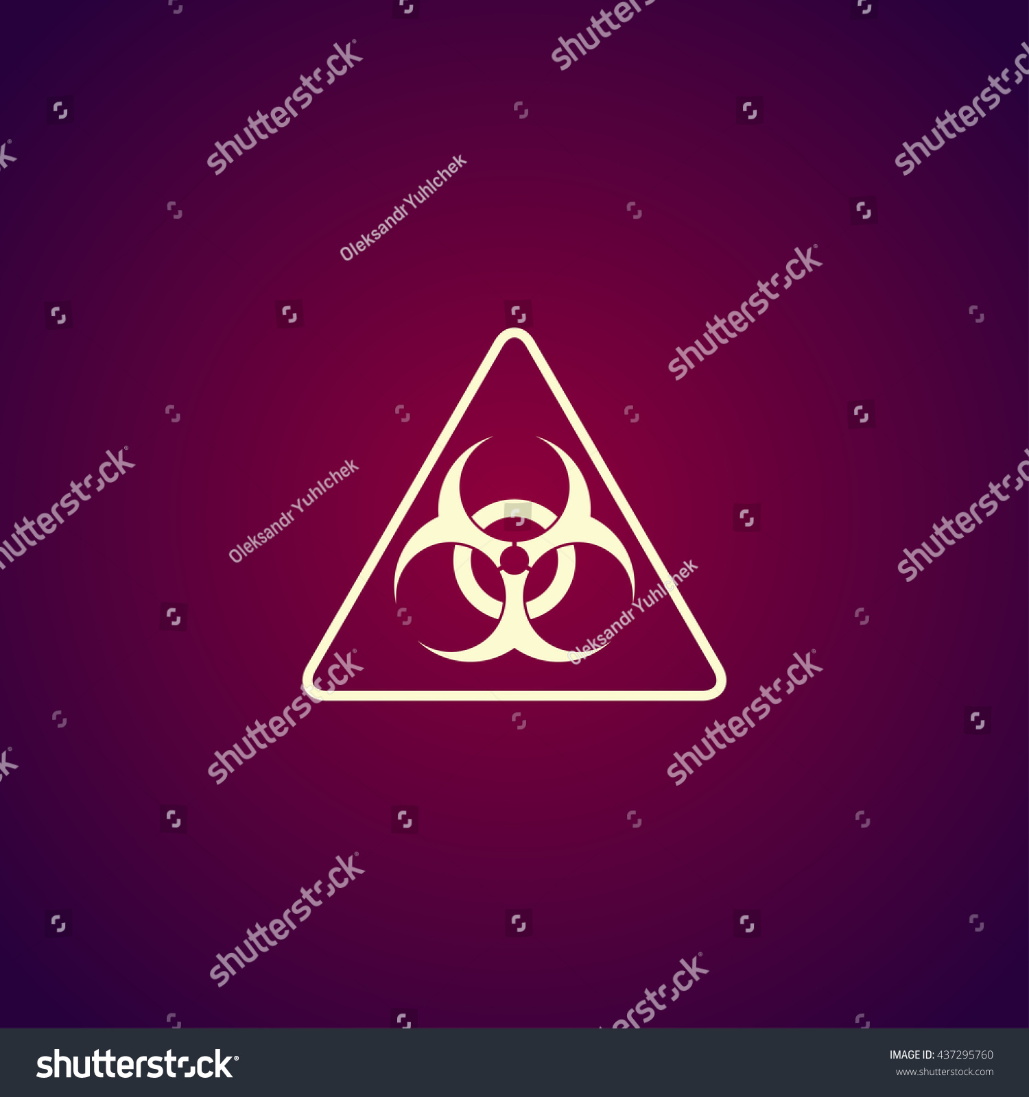 Vector Biohazard Sign Icon Flat Illustration Stock Vector Royalty Free 437295760 Shutterstock