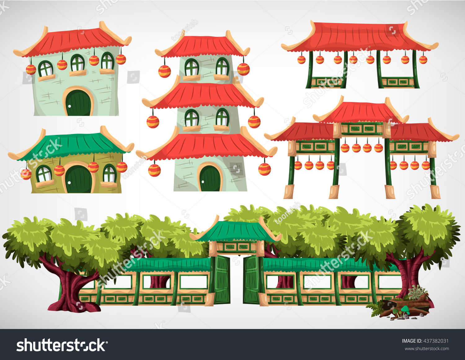 Китайский домик на ватмане для игры