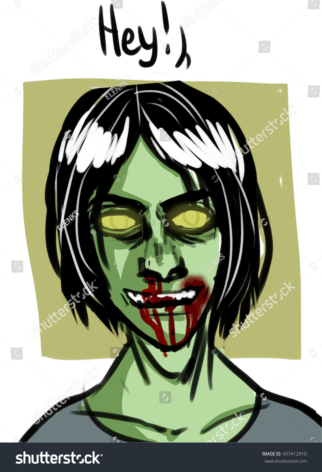 Cartoon Zombie Vector Illustration Stock Vector Royalty Free Shutterstock