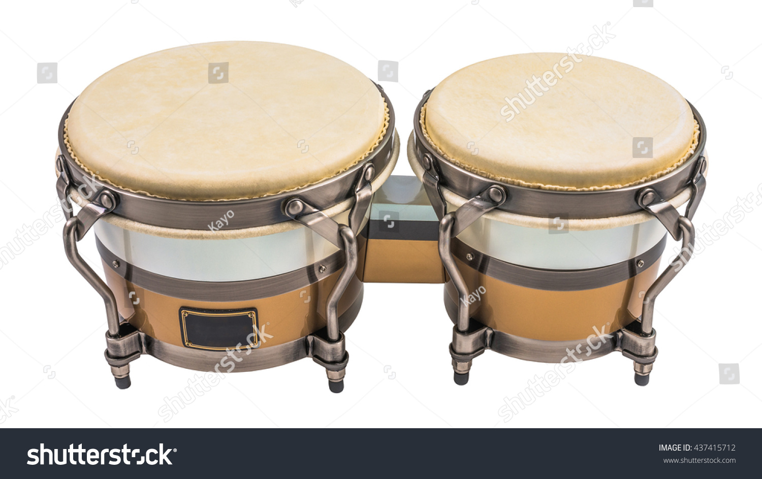 Set Bongo Drums Isolated On White Stock Photo 437415712 | Shutterstock