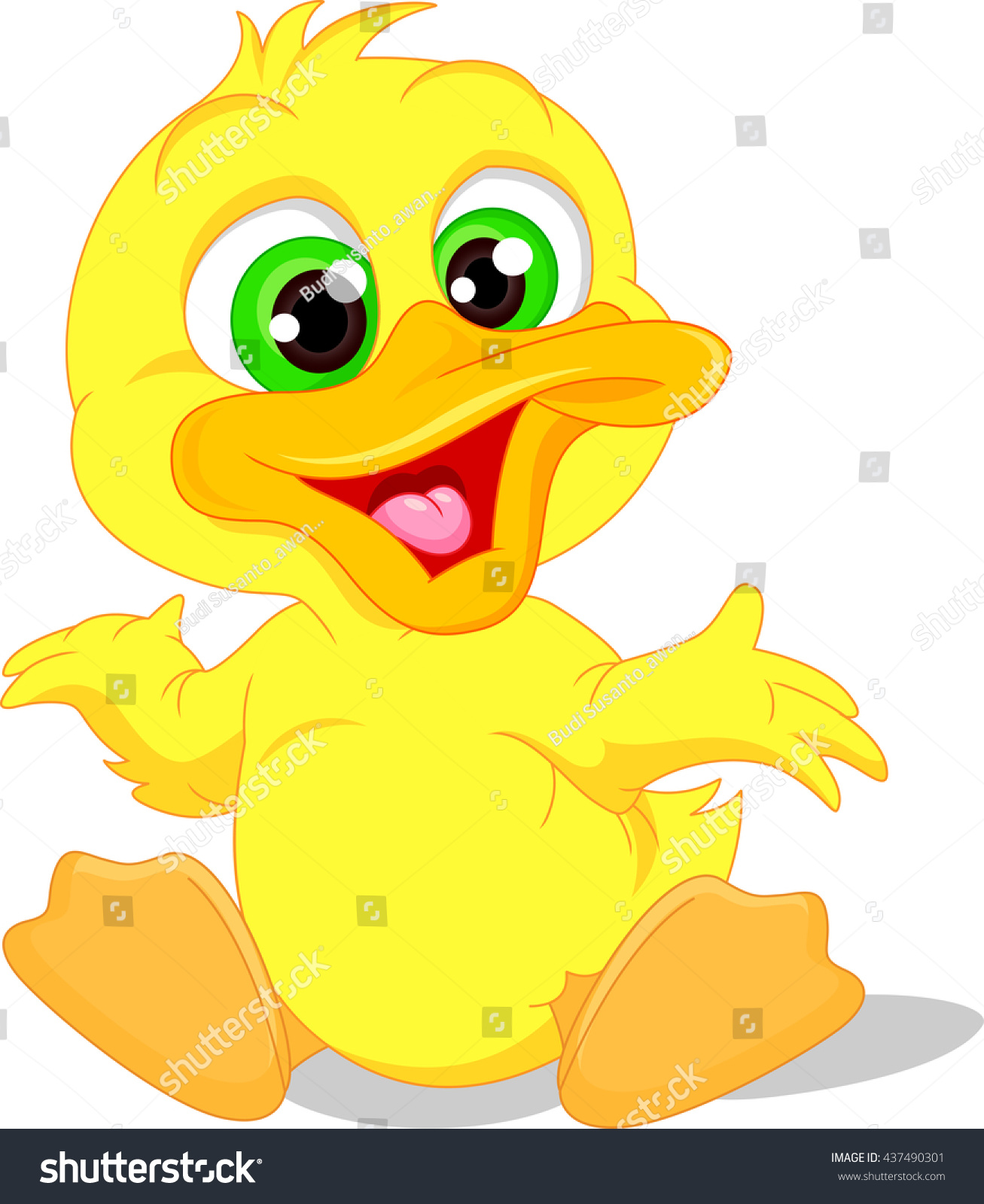 Cute Baby Duck Cartoon Stock Illustration 437490301 | Shutterstock