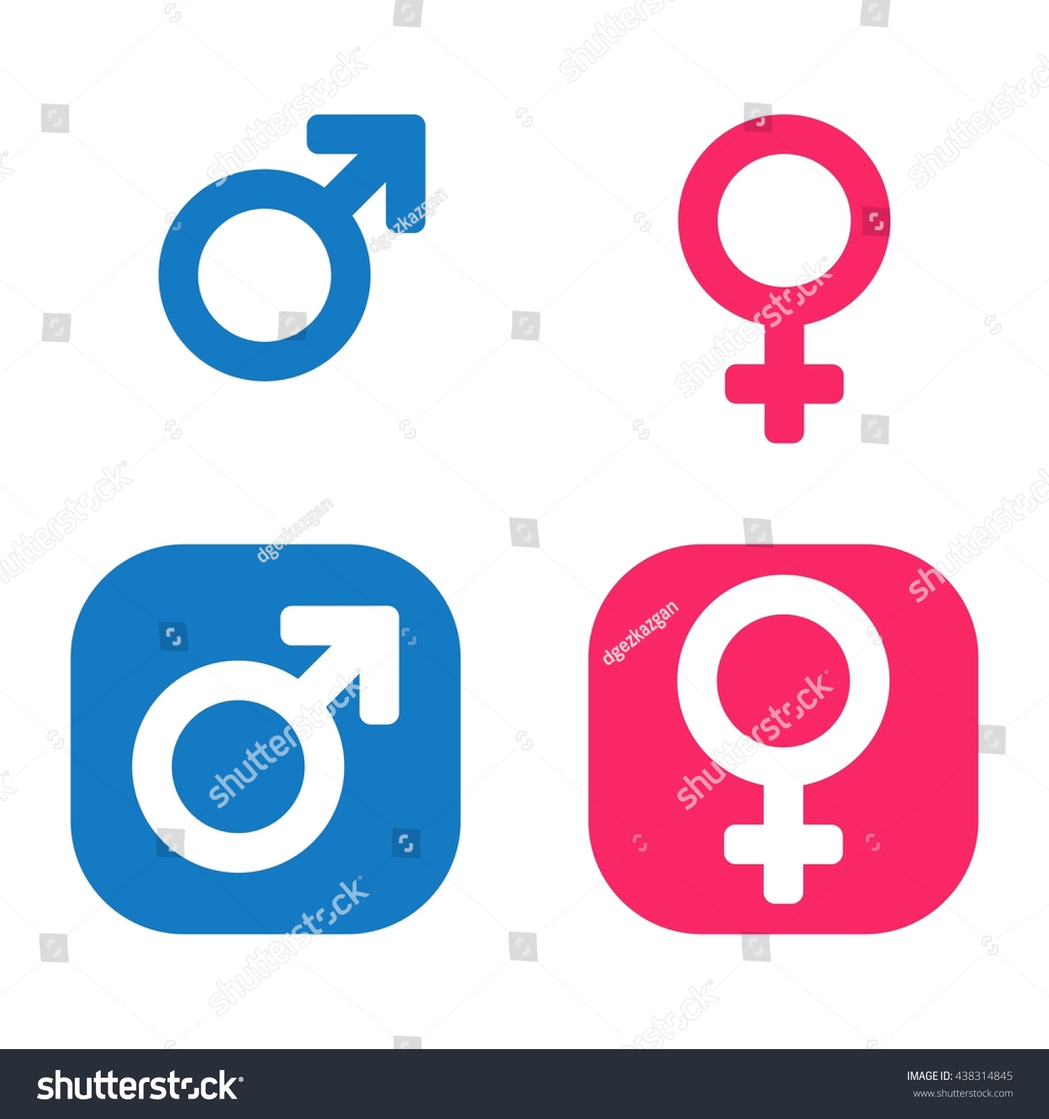 Vector Male Female Icon Set Toilet Stock Vector (Royalty Free ...