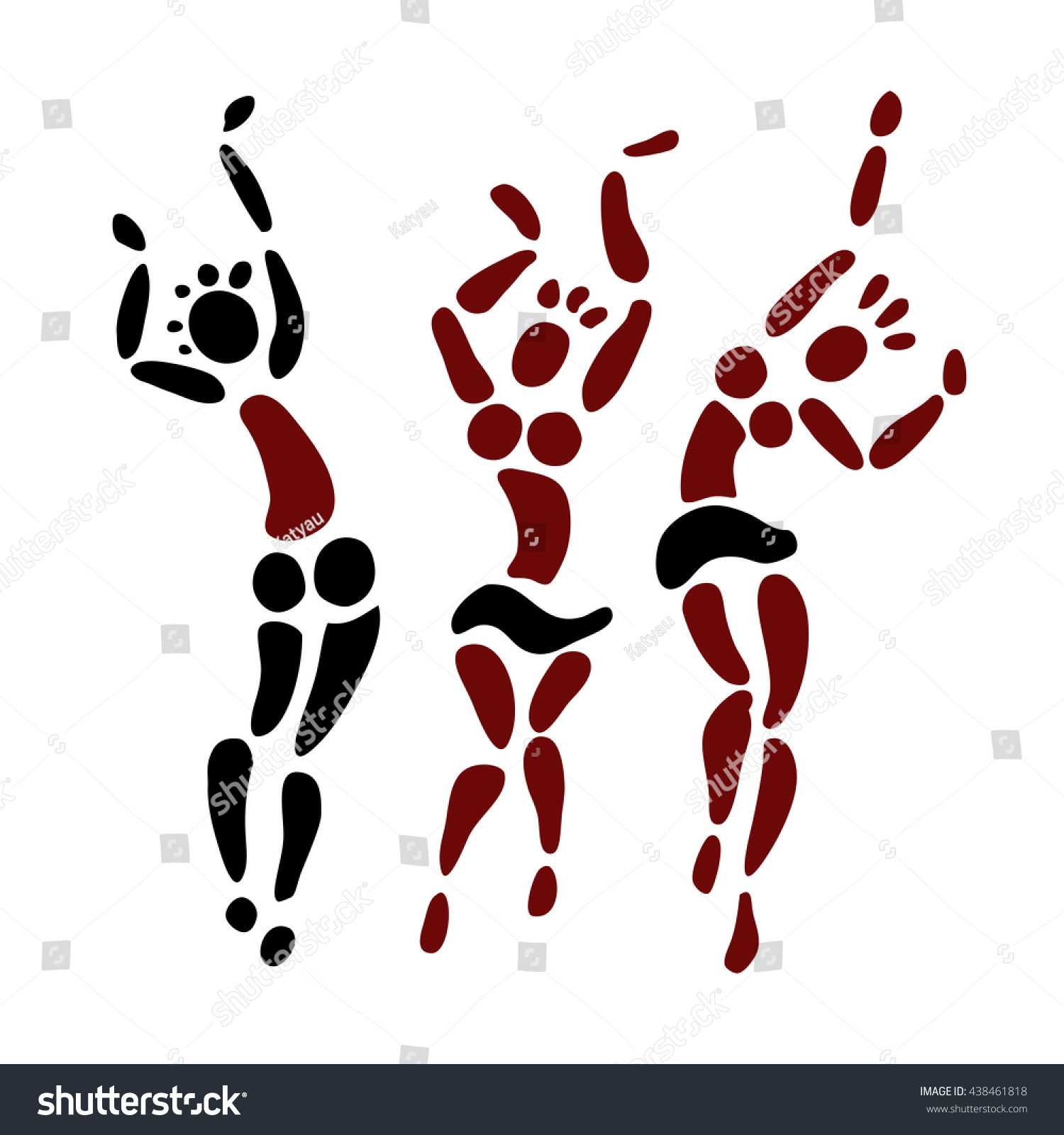 Figures African Dancers Vector Illustration Stock Vector Royalty Free 438461818 Shutterstock 7942