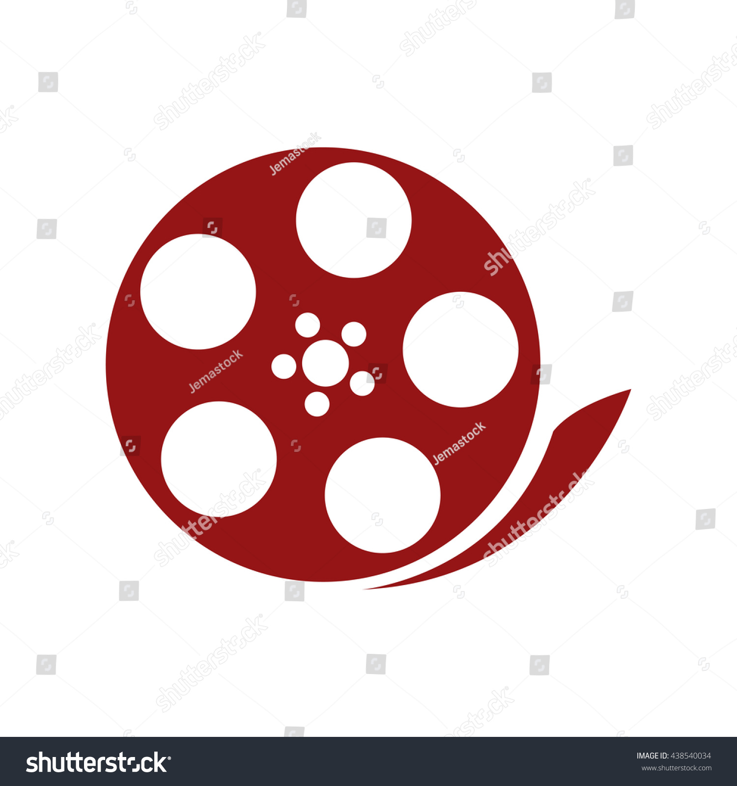 Film Reel Vector Illustration Over White Stock Vector (Royalty Free ...