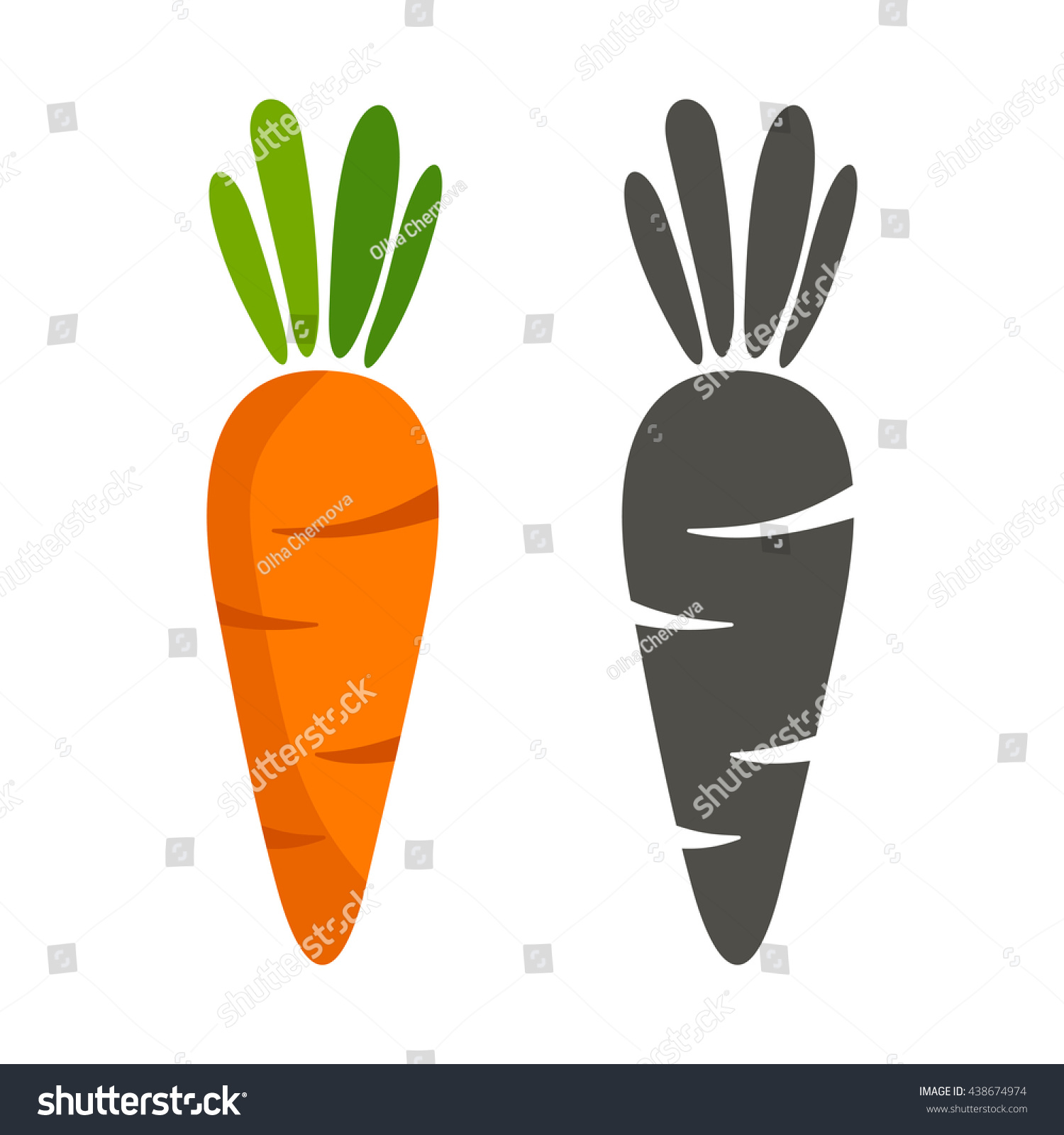 Морковь силуэт