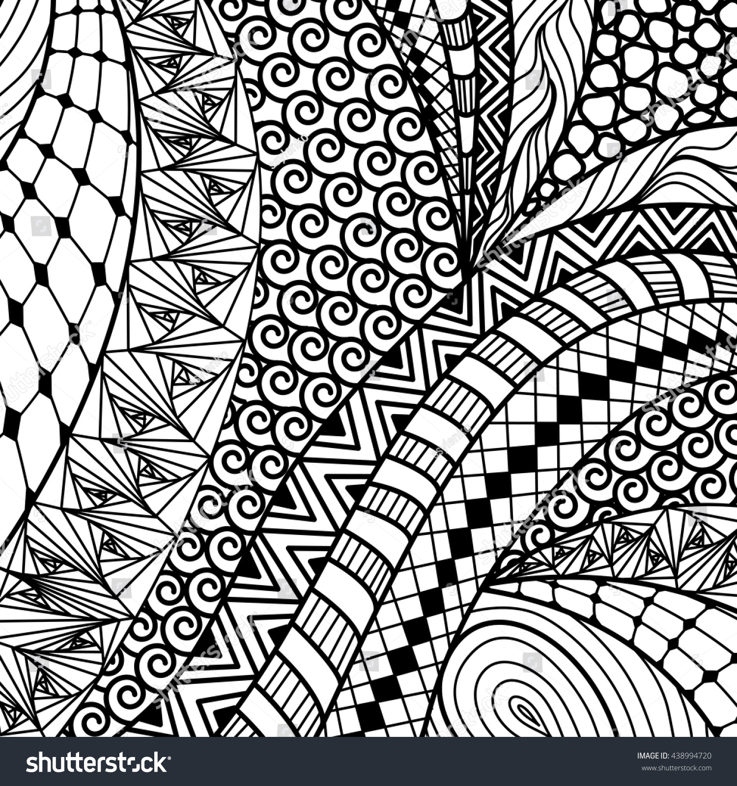 Artistically Ethnic Pattern Doodle Zentangle Tribal Stock Vector ...