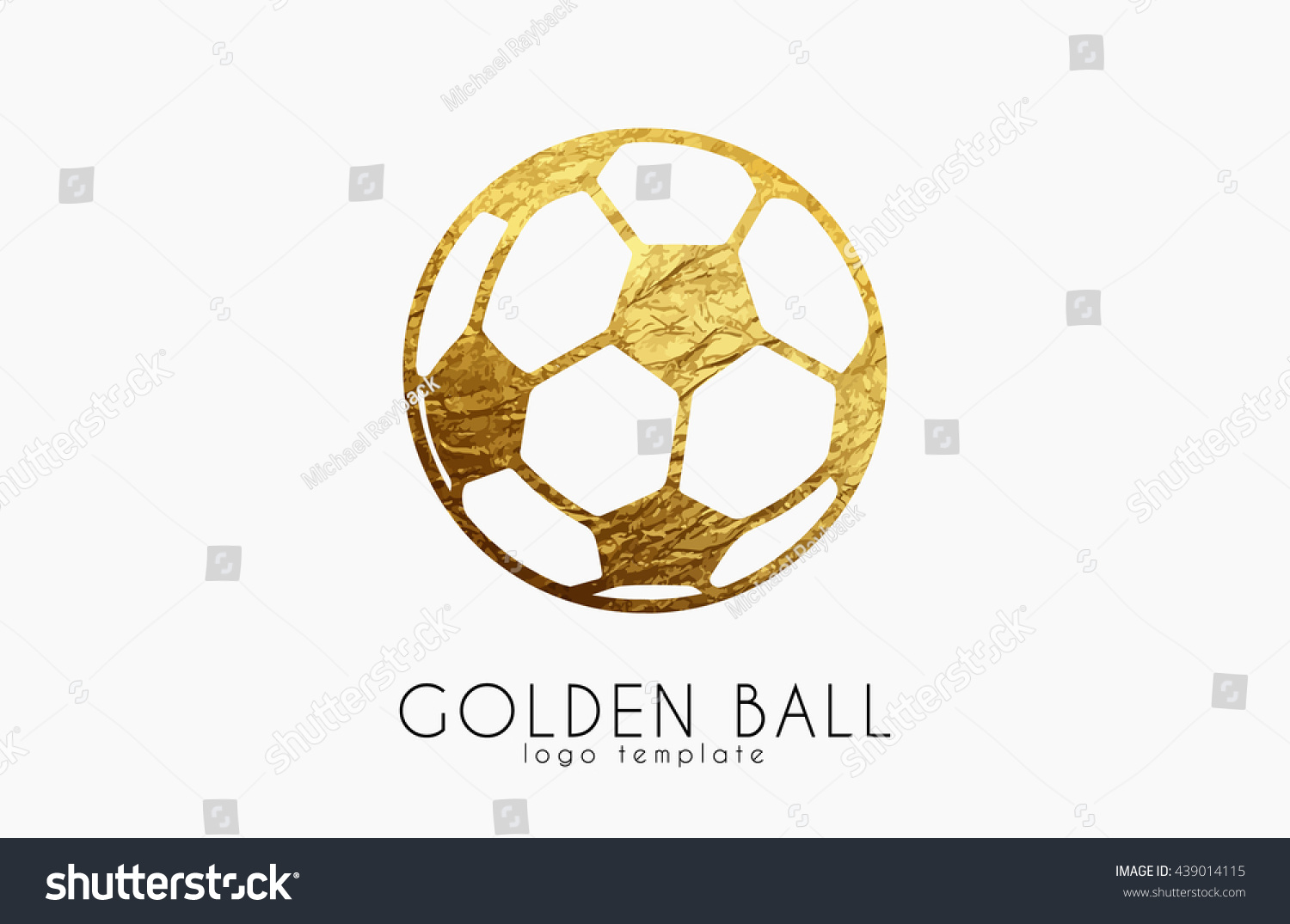 Golden Soccer Ball Golden Football Football Stock Vector (Royalty Free ...