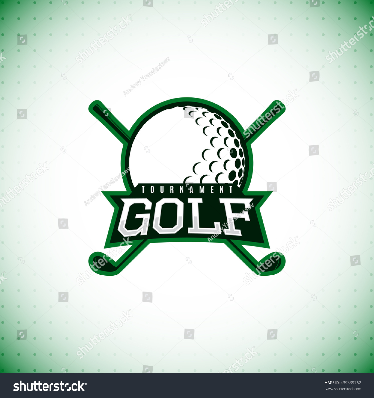 Vector Label Golf Tournament Logo Golf Stock Vector (Royalty Free ...