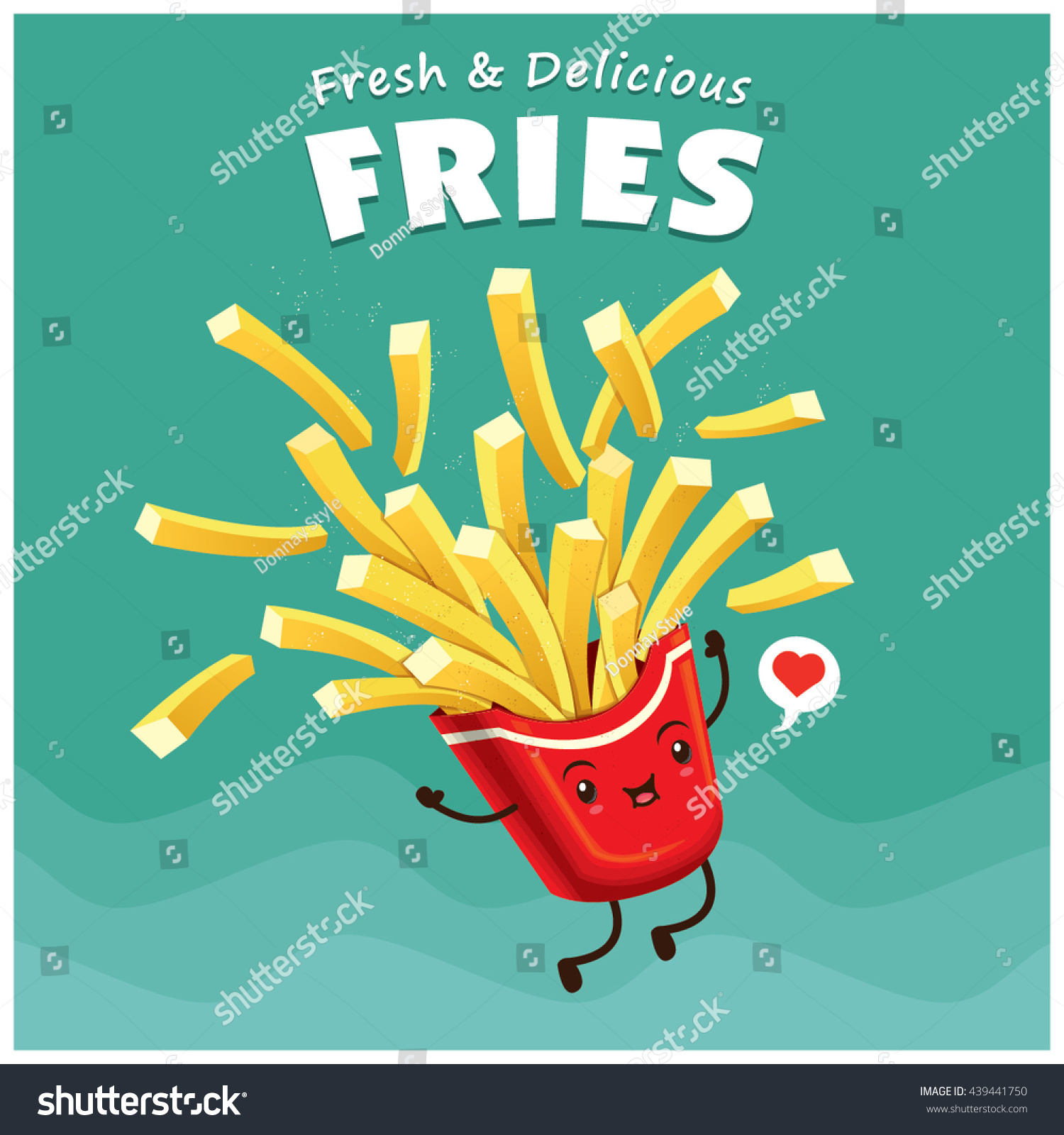 Нарисовать рекламный плакат картошки фри