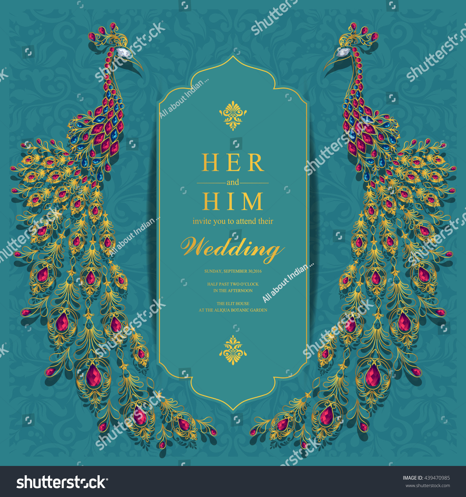 Wedding Invitation Card Abstract Background Islam Stock Vector (Royalty ...