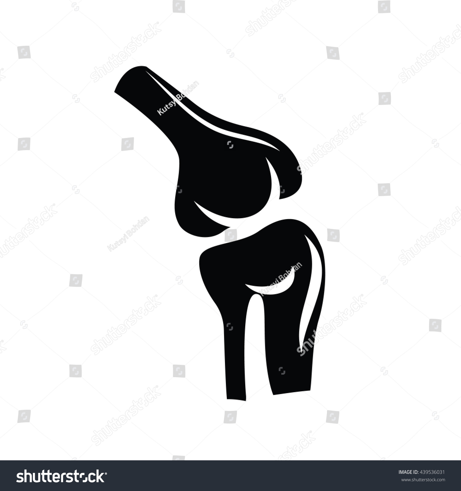 Joints Knee Elbow Humans Animals Icon Stock Vector (Royalty Free ...