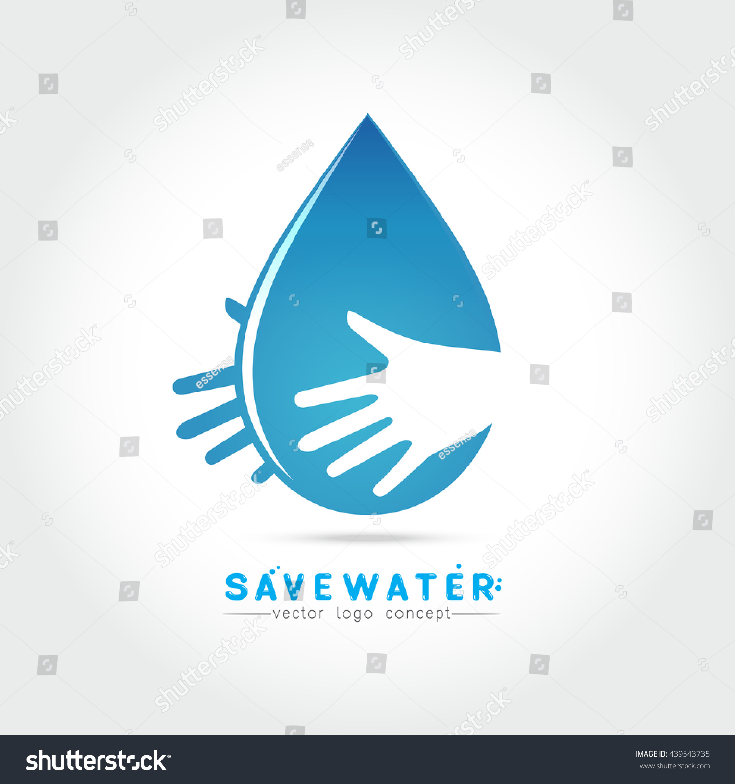 Save Water Concept Icon Heart Hand Stock Vector (Royalty Free ...