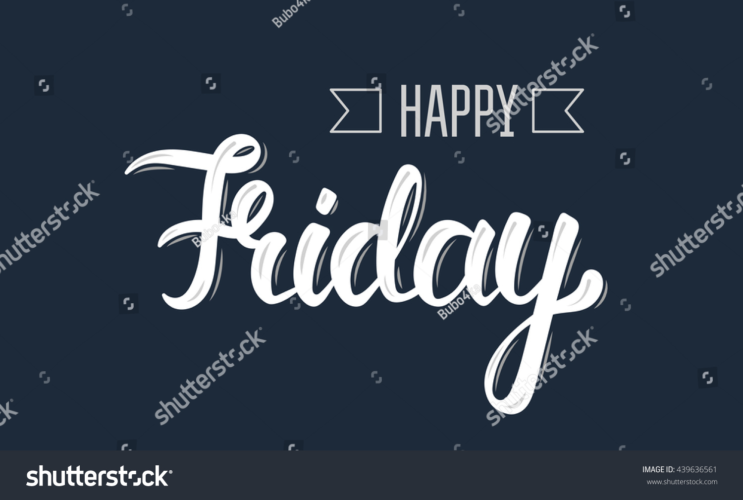 Happy Friday Trendy Hand Lettering Quote Stock Vector (Royalty Free ...