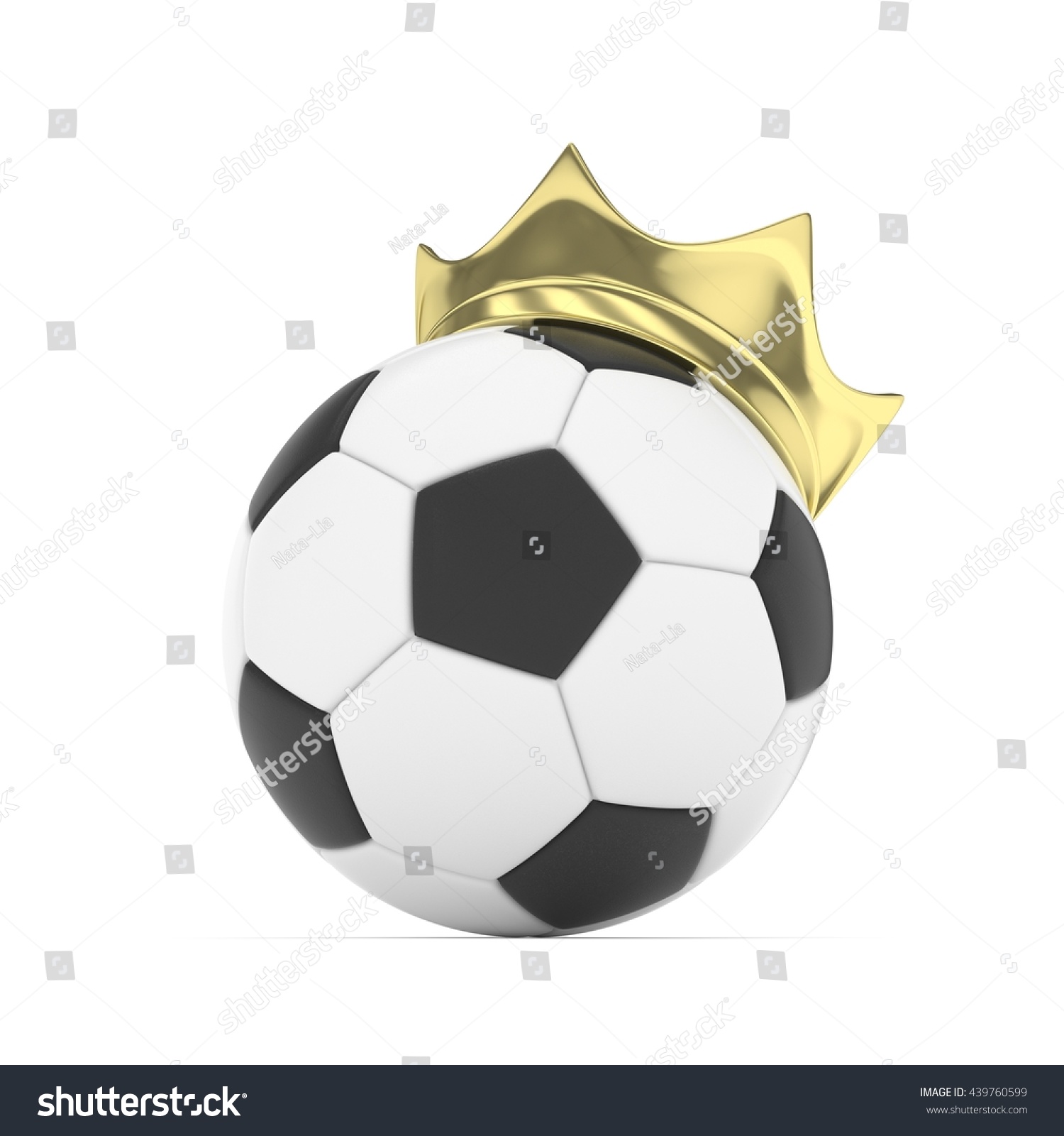 Soccer Ball Golden Royal Crown Symbol Stock Illustration 439760599 ...