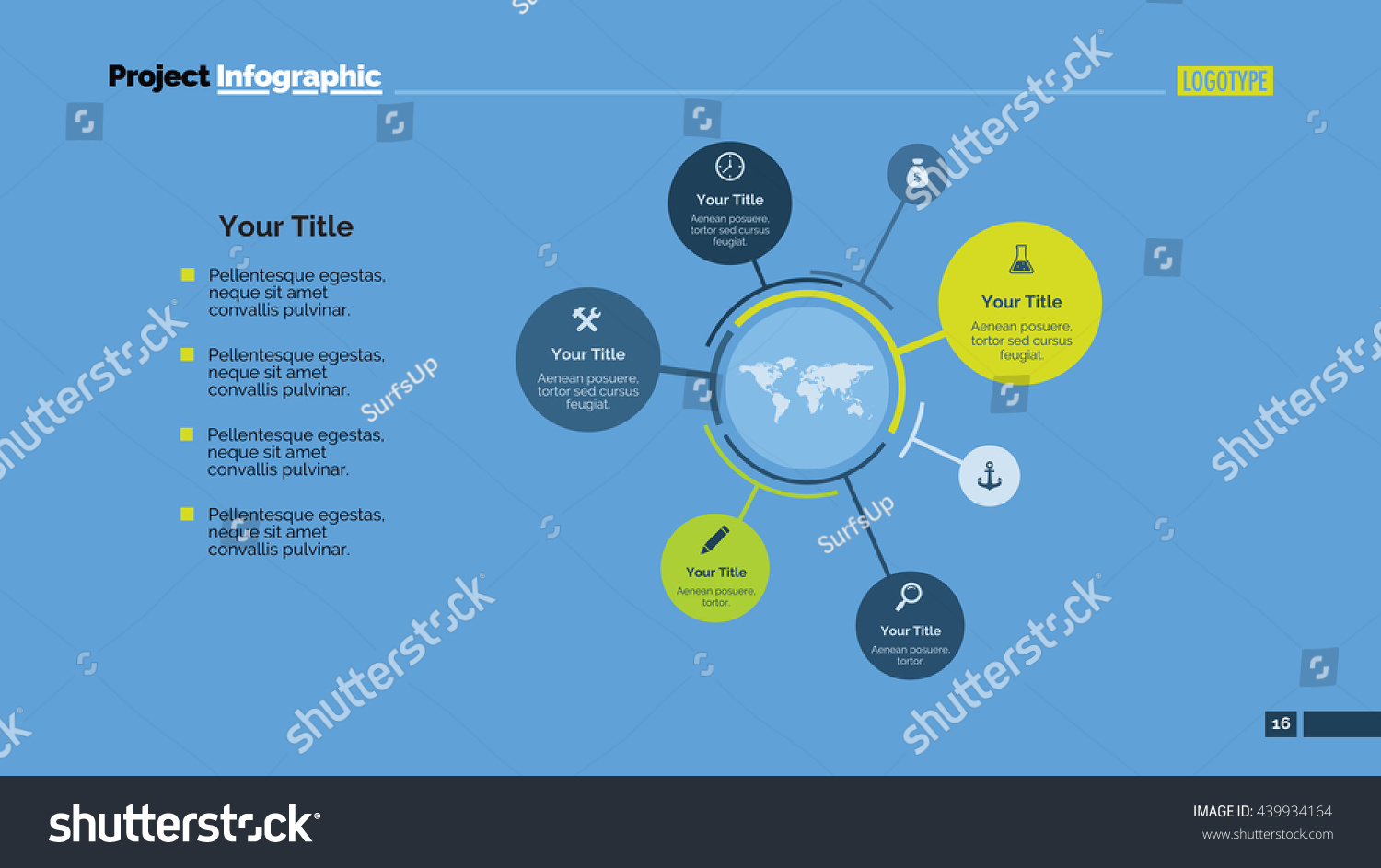 Mind Map Slide Template 1 Stock Vector (Royalty Free) 439934164 ...