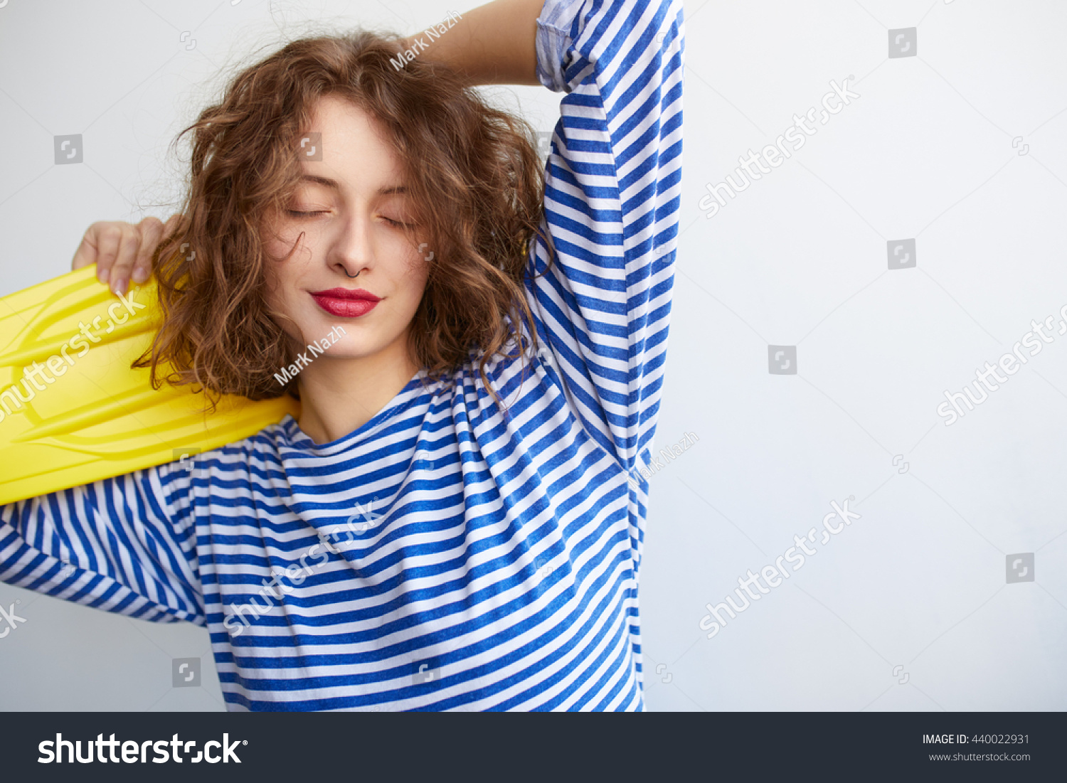 hipster girl curly hair