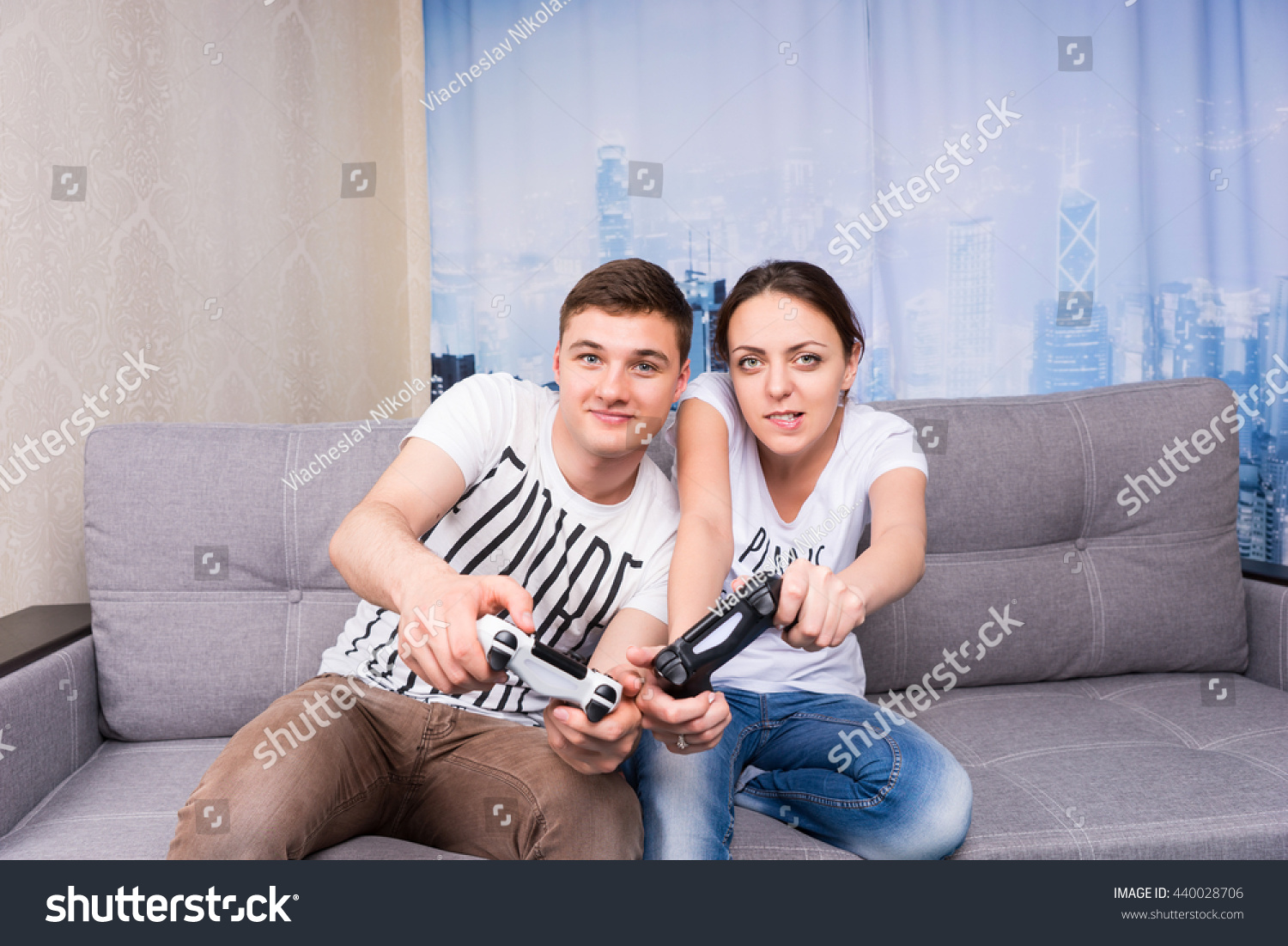 Happy Young Pair Boy Girl Passionated Stock Photo 440028706 | Shutterstock