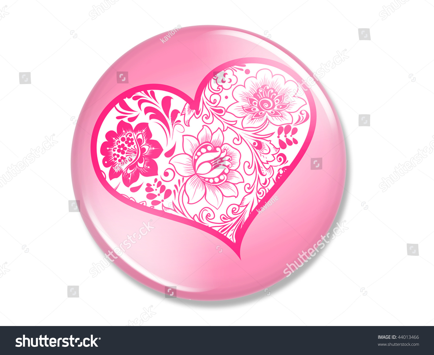 Floral Love Symbol Stock Illustration 44013466 | Shutterstock