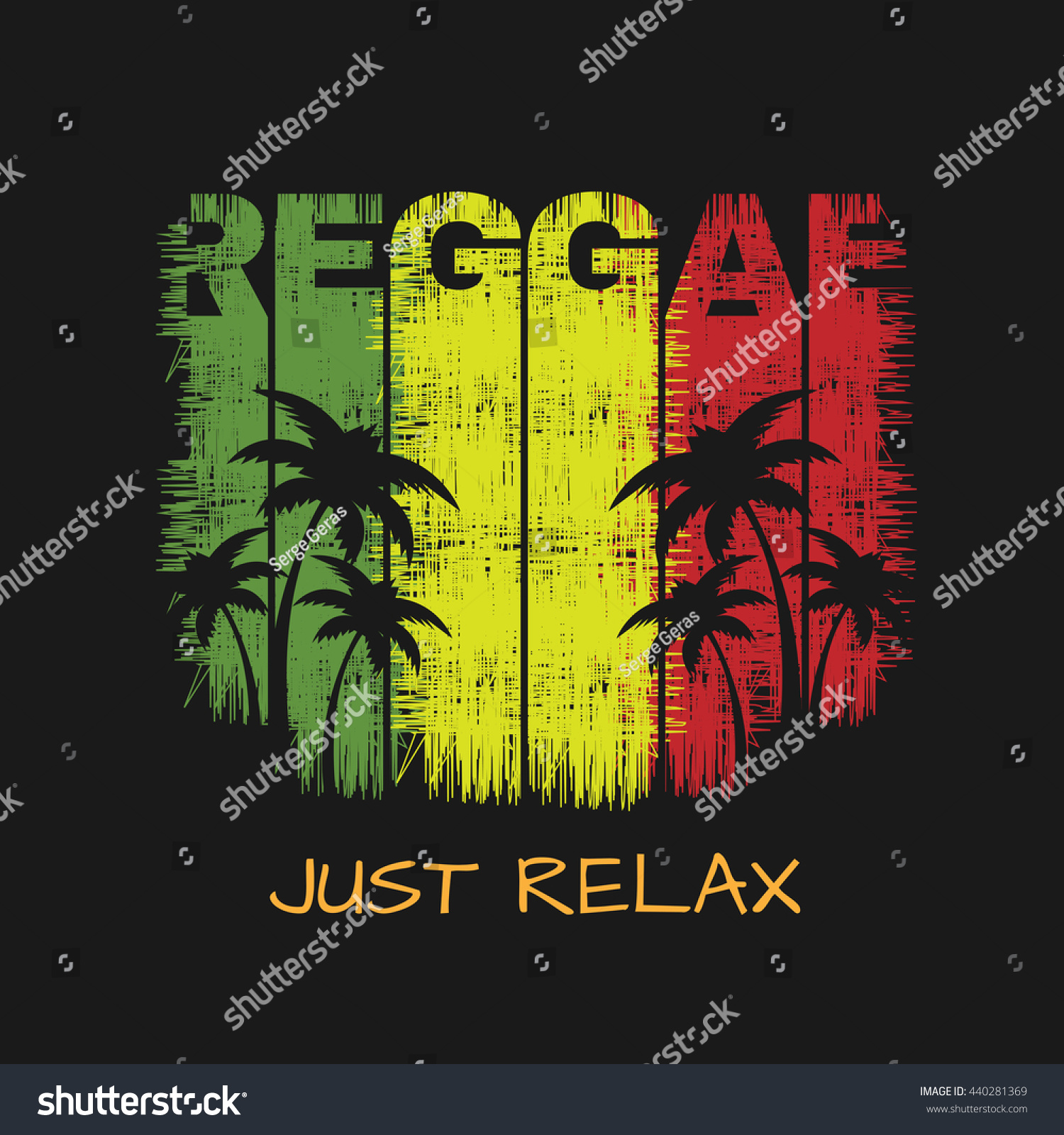 Vector Illustration On Theme Reggae Music Stock Vector (Royalty Free ...