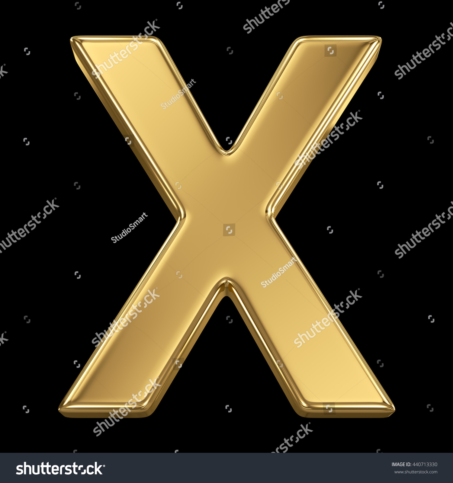 Golden Shining Metallic D Symbol Letter Shutterstock