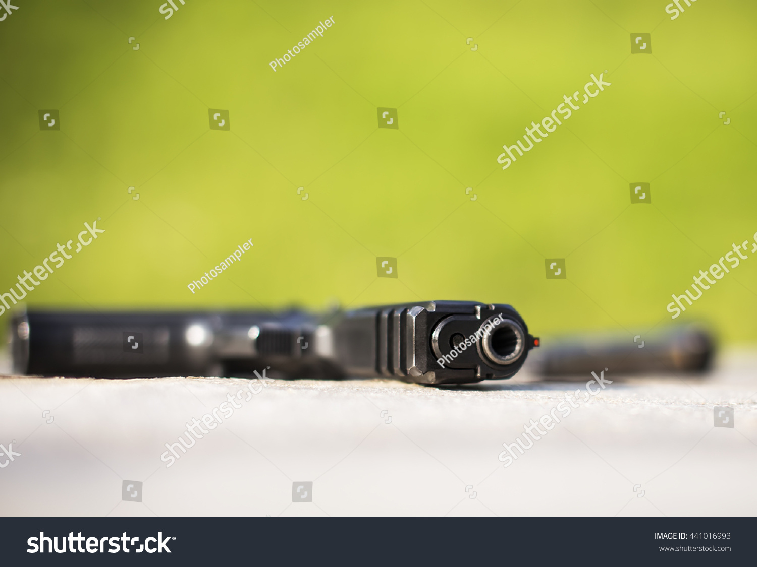 Front Side Gun Blurred Background Stock Photo 441016993 | Shutterstock