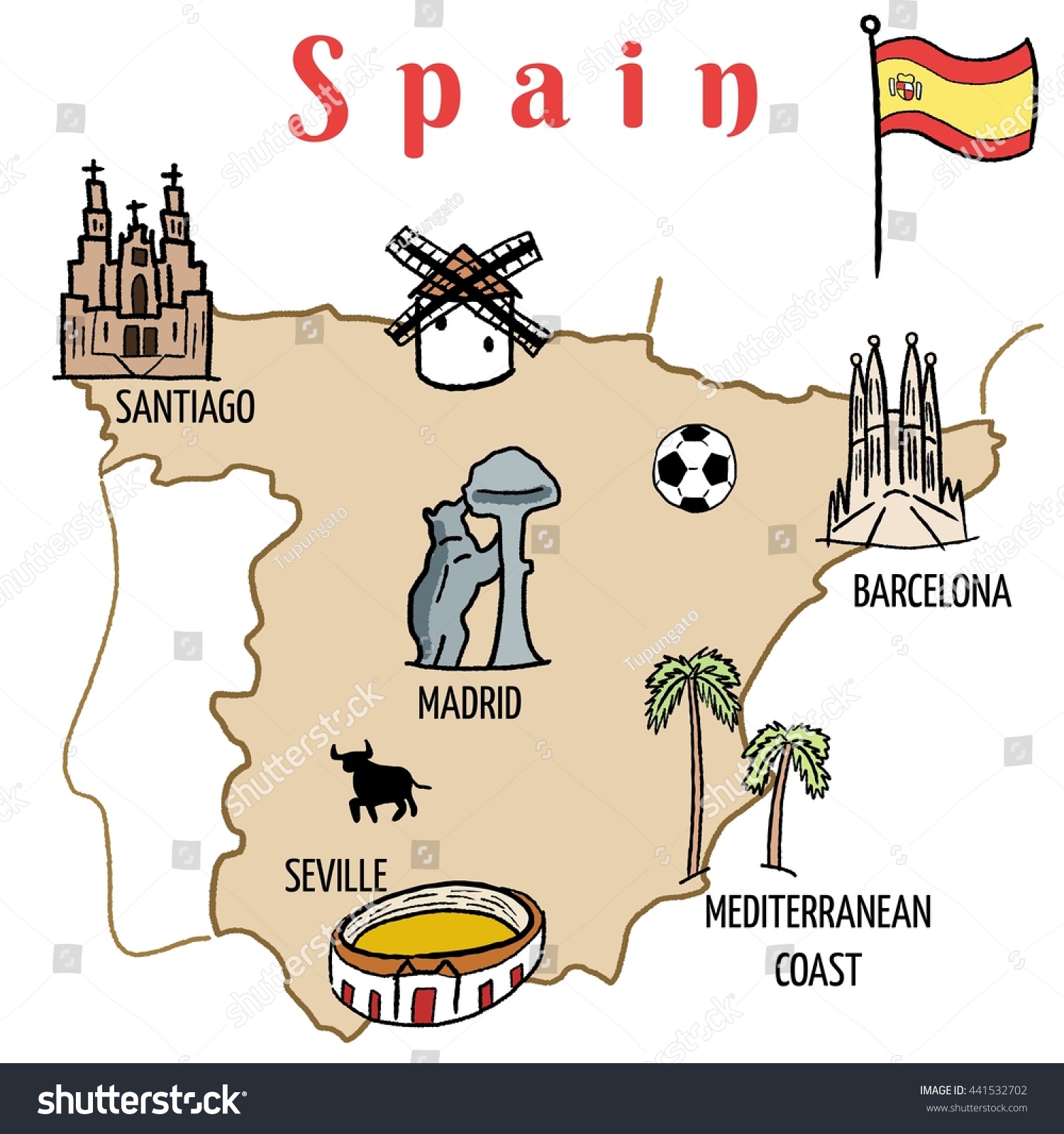 Иллюстрации Испании легкие