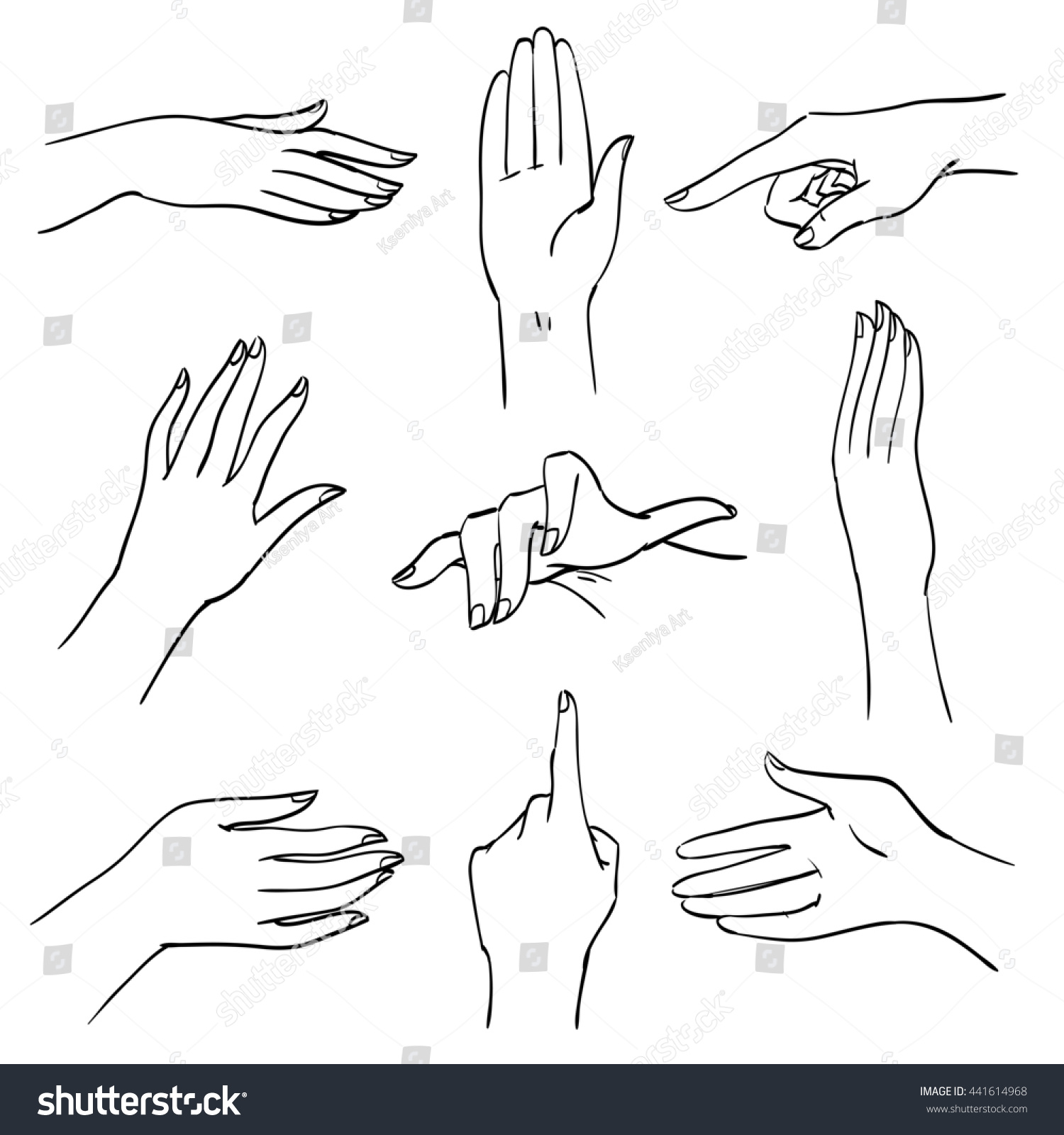 Женские руки стилизованные
