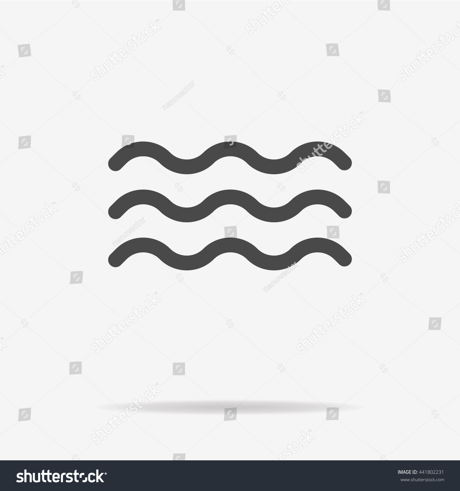 Wave Icon Vector Concept Illustration Design Stock Vector (Royalty Free ...