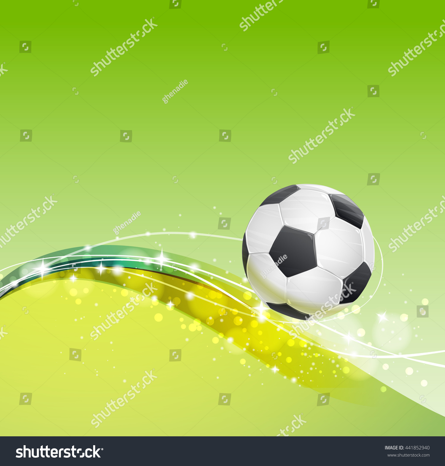 Football Theme Background Soccer Ball Wavy Stock Vector (Royalty Free ...