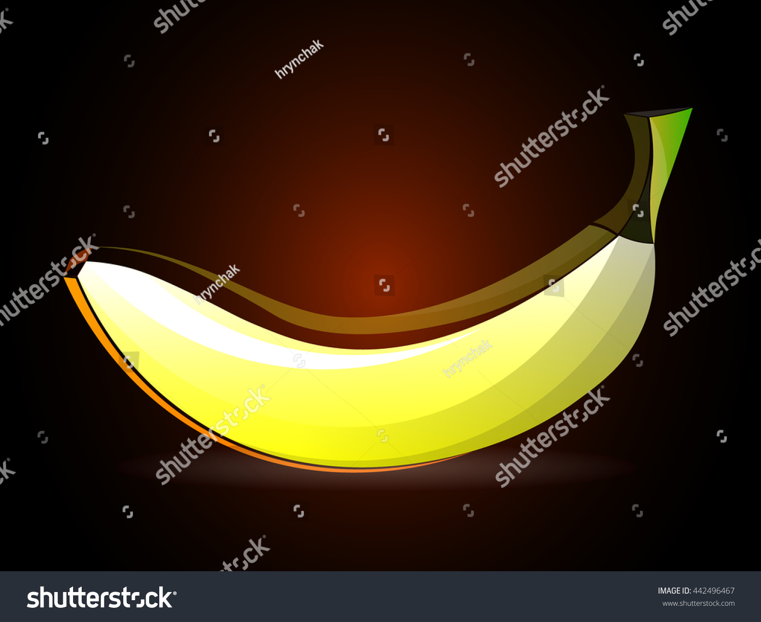 Stylized Banana Stock Vector Royalty Free 442496467 Shutterstock