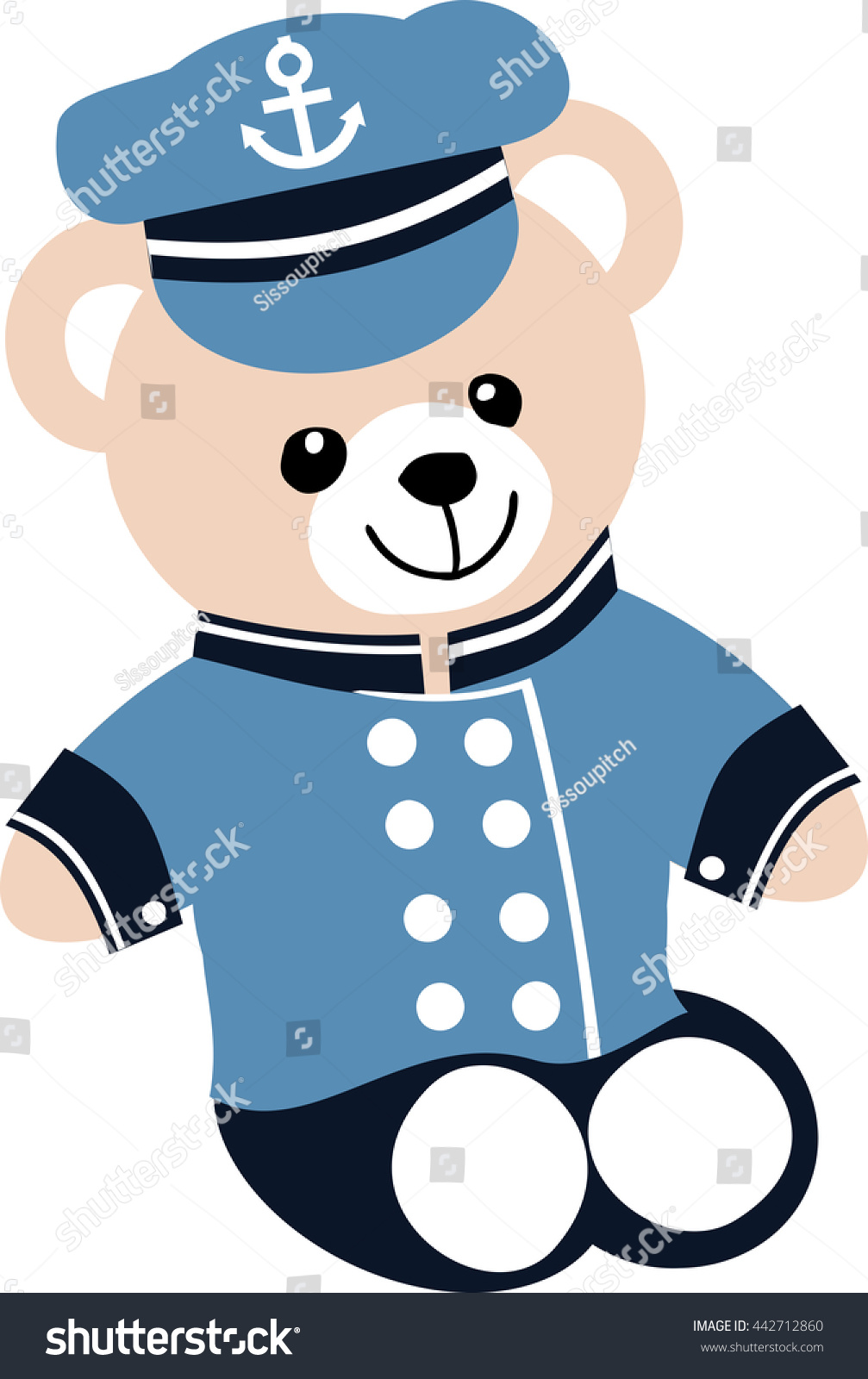 teddy bear in marine uniform