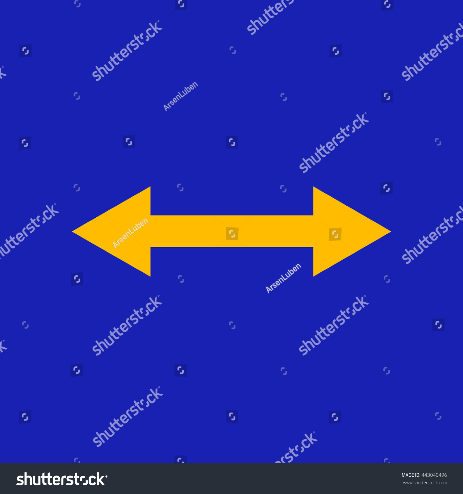 Arrow Vector Icon Horizontal Doubleheaded Arrow Stock Vector Royalty Free 443040496 Shutterstock 6478