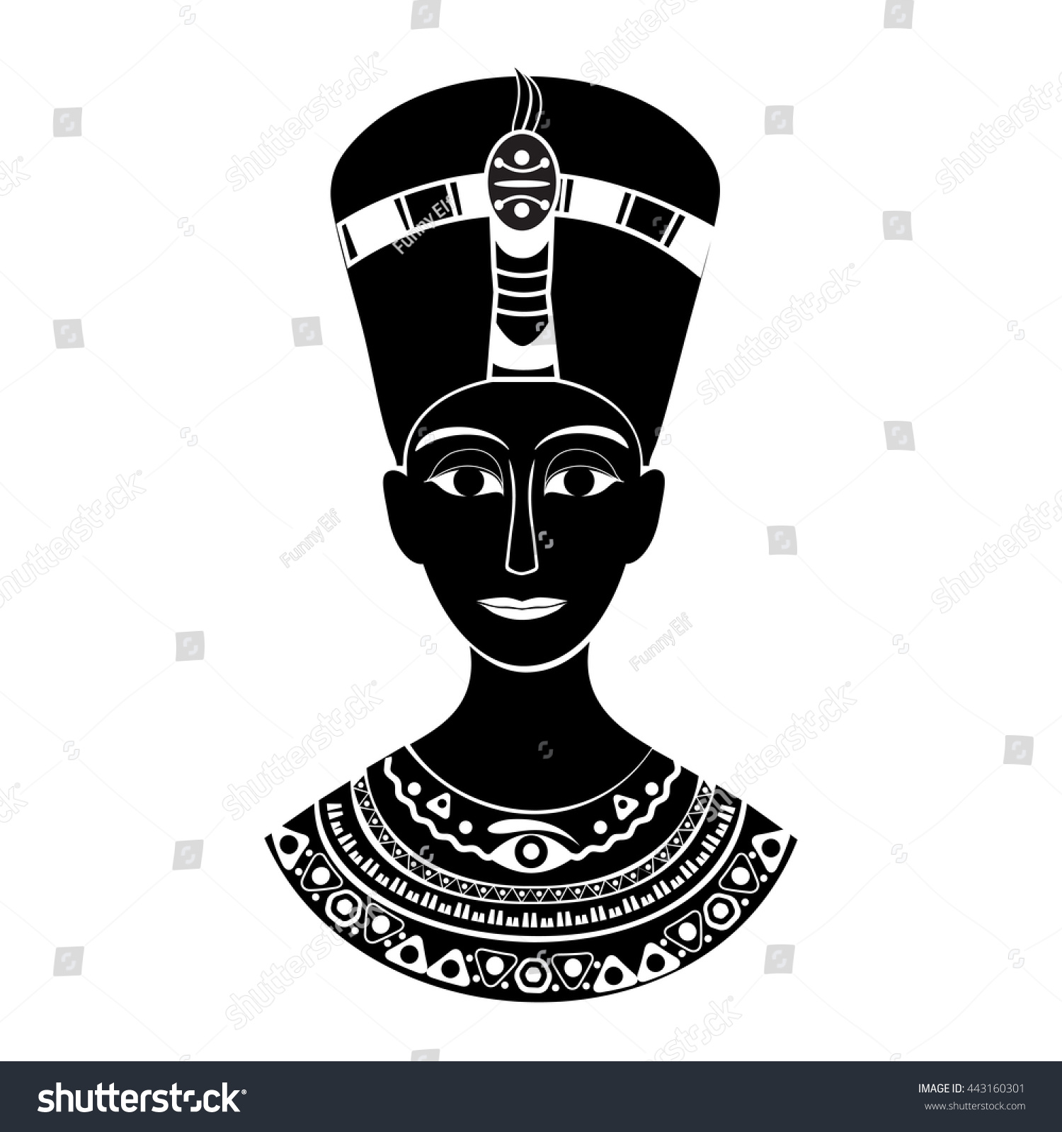 Египетские украшения черно белые