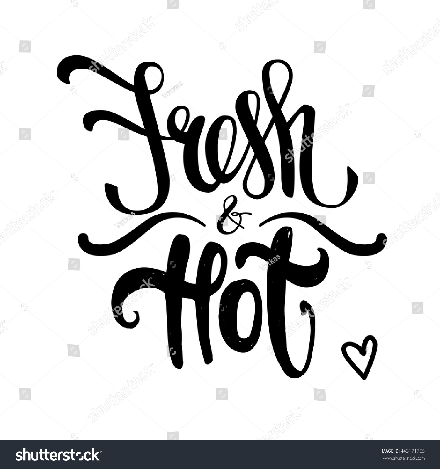 Fresh Hot Letteringvector Calligraphy Stock Vector (Royalty Free ...