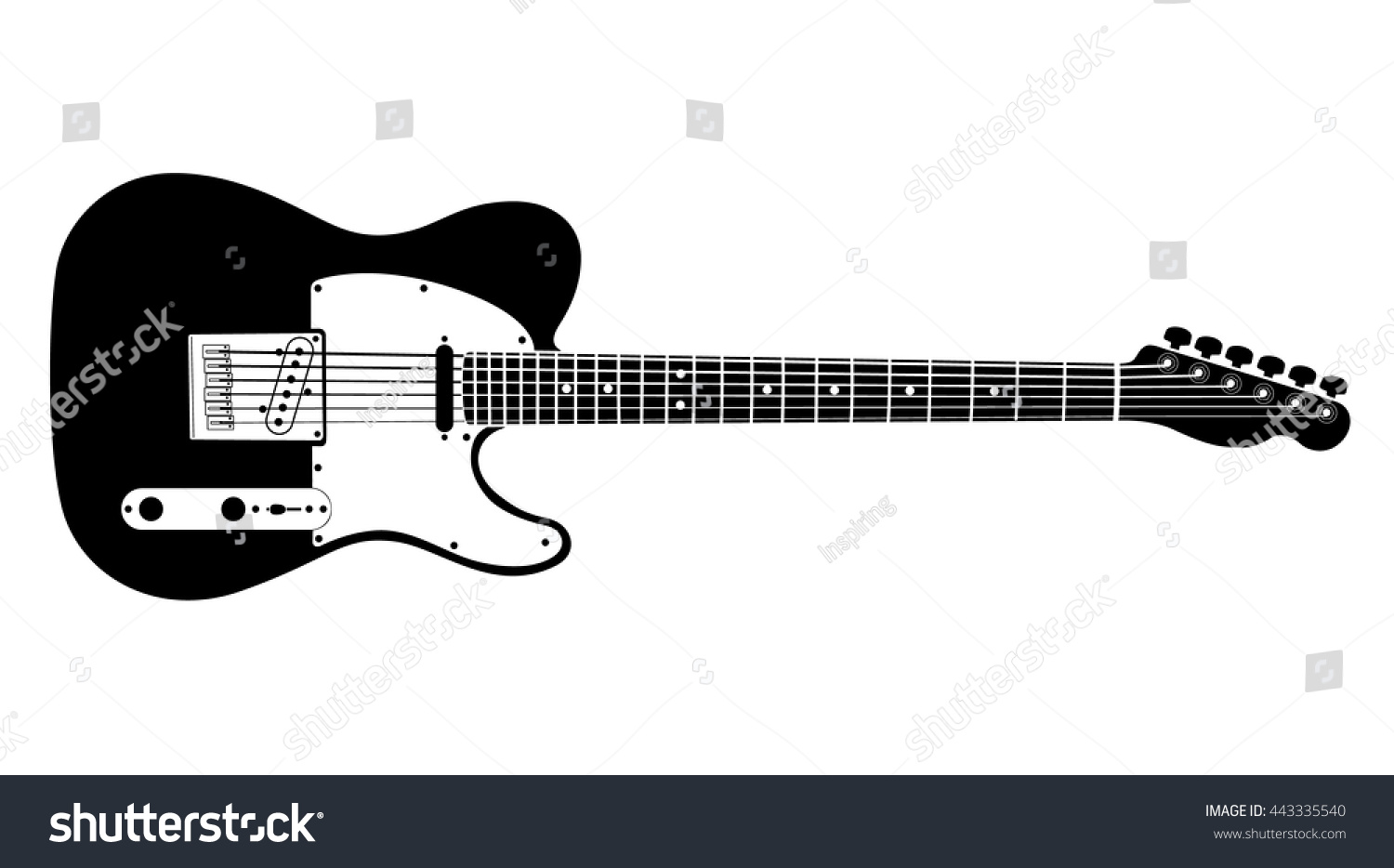 Гриф гитары vector
