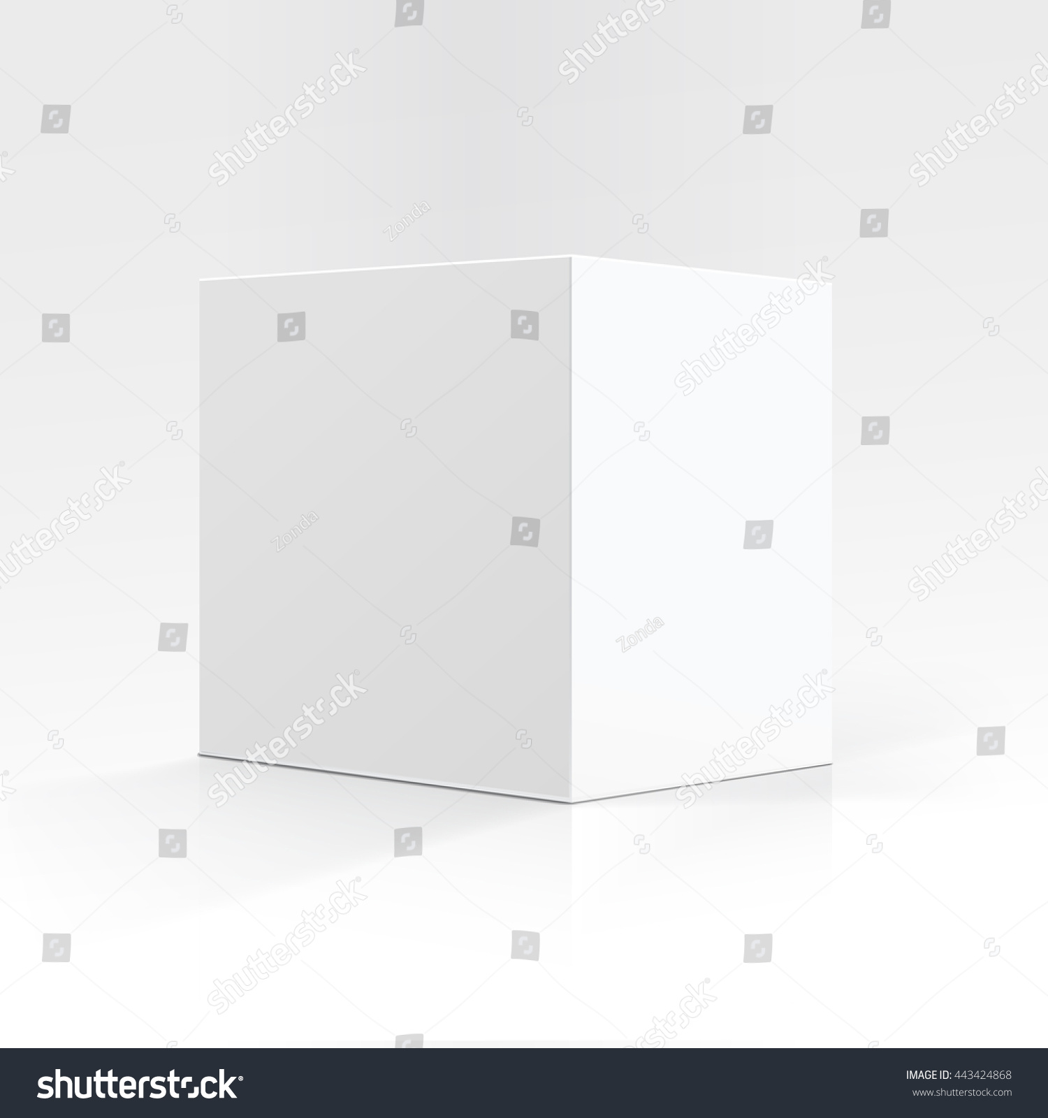 Vector Blank White Square Carton Box Stock Vector (Royalty Free ...