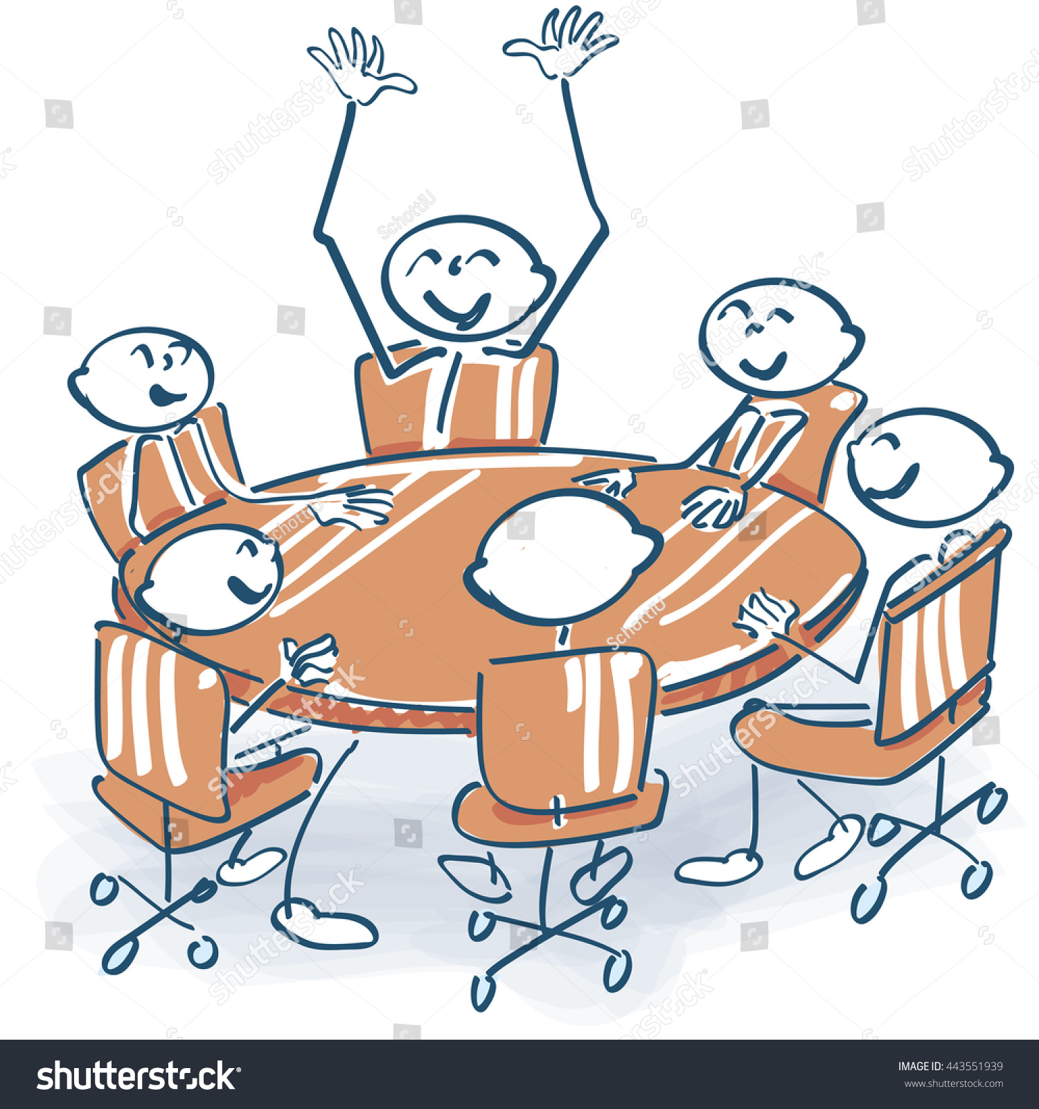 Stick Figures Conference Stock Vector (Royalty Free) 443551939 ...