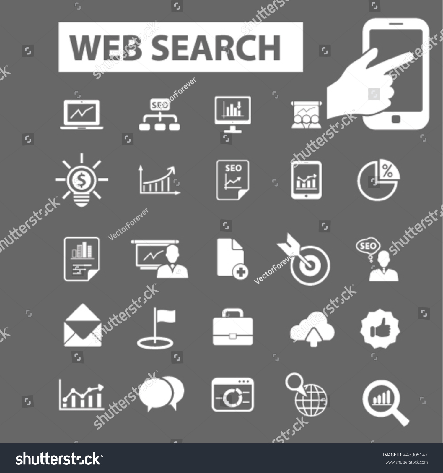 Web Search Icons Stock Vector 443905147 : Shutterstock